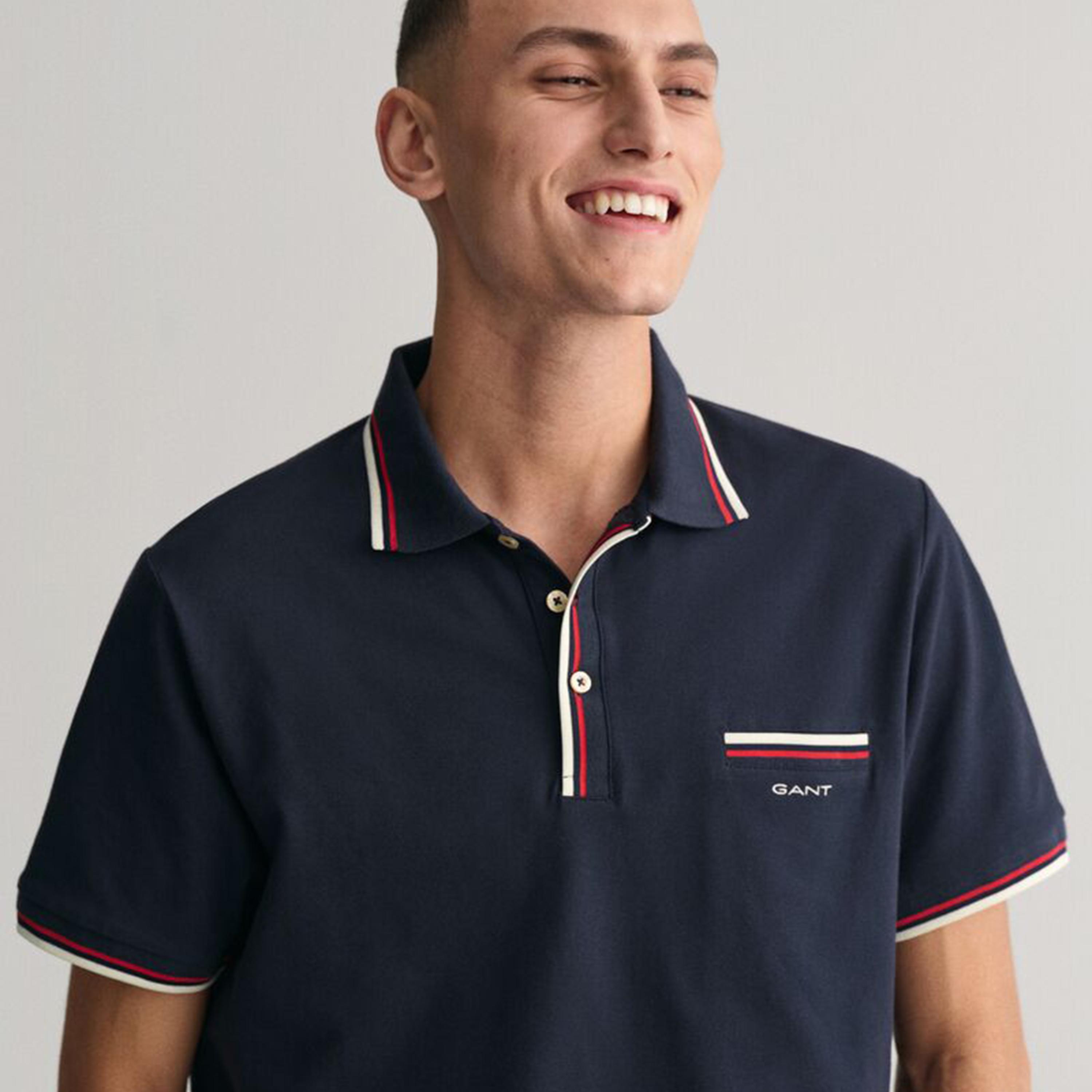 Gant Plain Collared Short Sleeves Men's Polo T-Shirt-men-clothing-tshirtsandpolos-polos-image-3