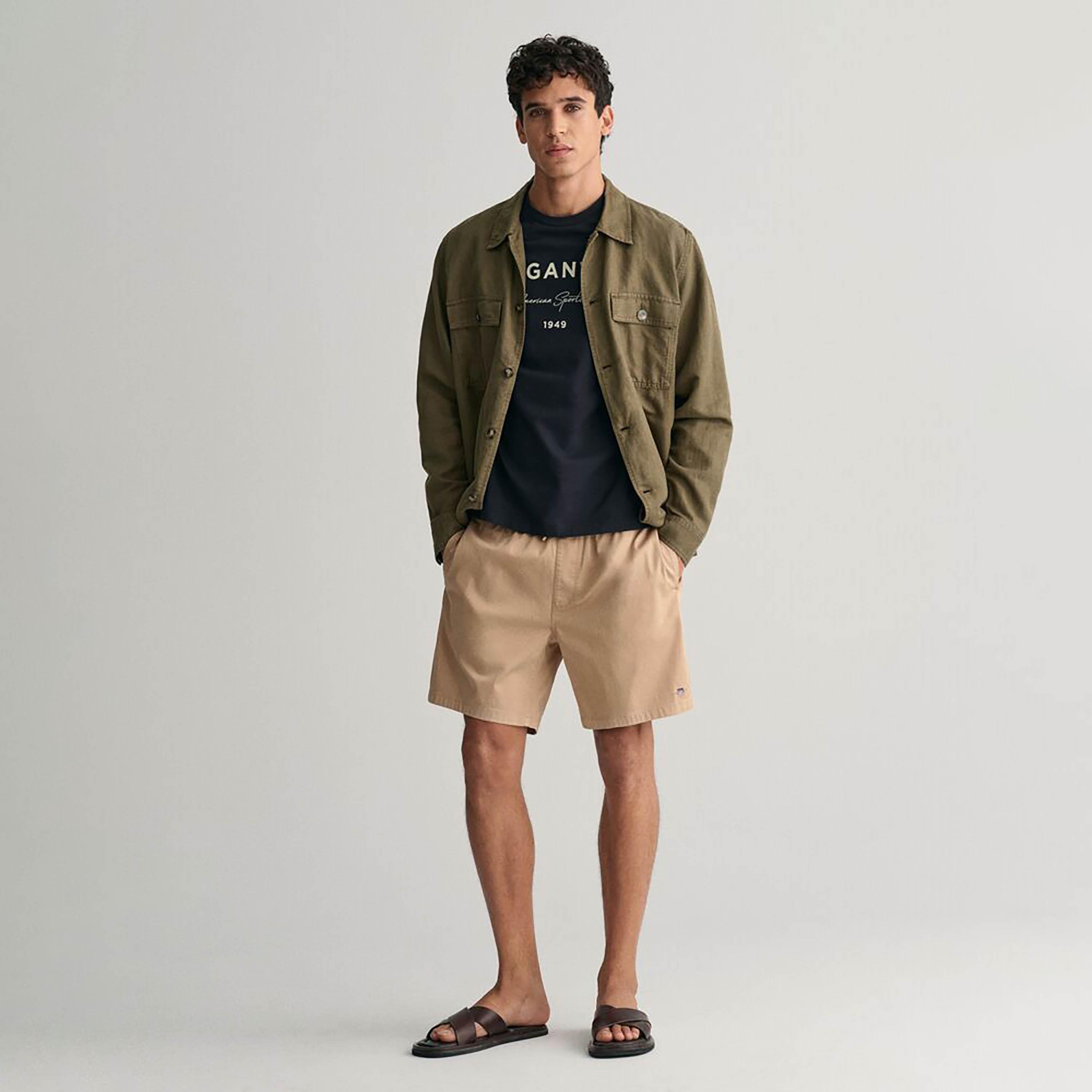 Gant Logo Print Round Neck Short Sleeves Men's T-Shirt-men-clothing-tshirtsandpolos-tshirts-image-2