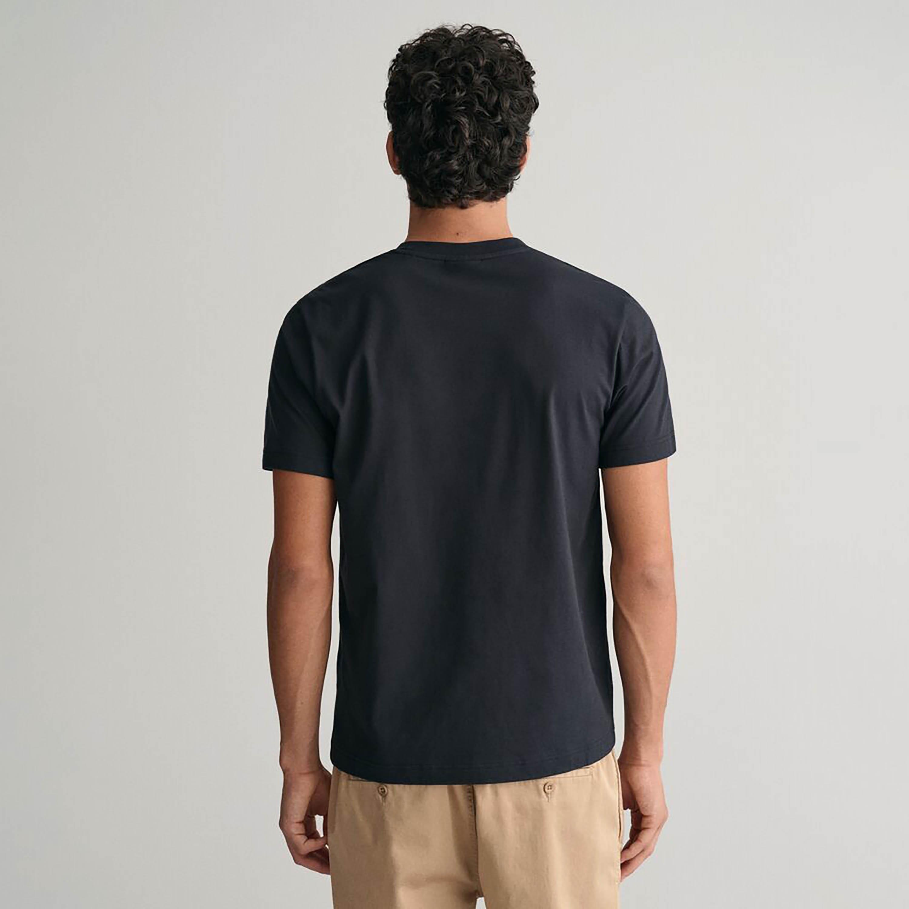 Gant Logo Print Round Neck Short Sleeves Men's T-Shirt-men-clothing-tshirtsandpolos-tshirts-image-4