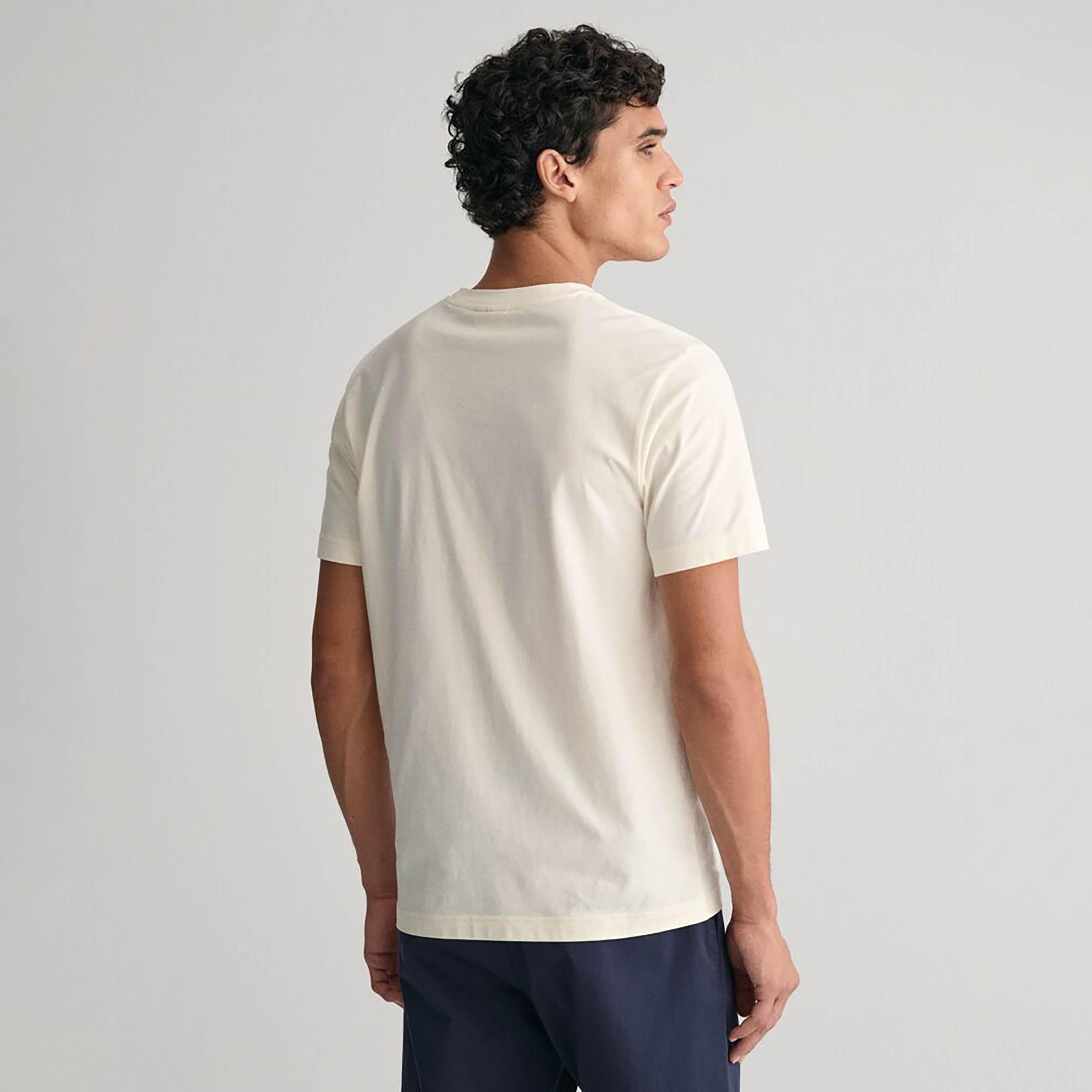 Gant Logo Print Round Neck Short Sleeves Men's T-Shirt-men-clothing-tshirtsandpolos-tshirts-image-14