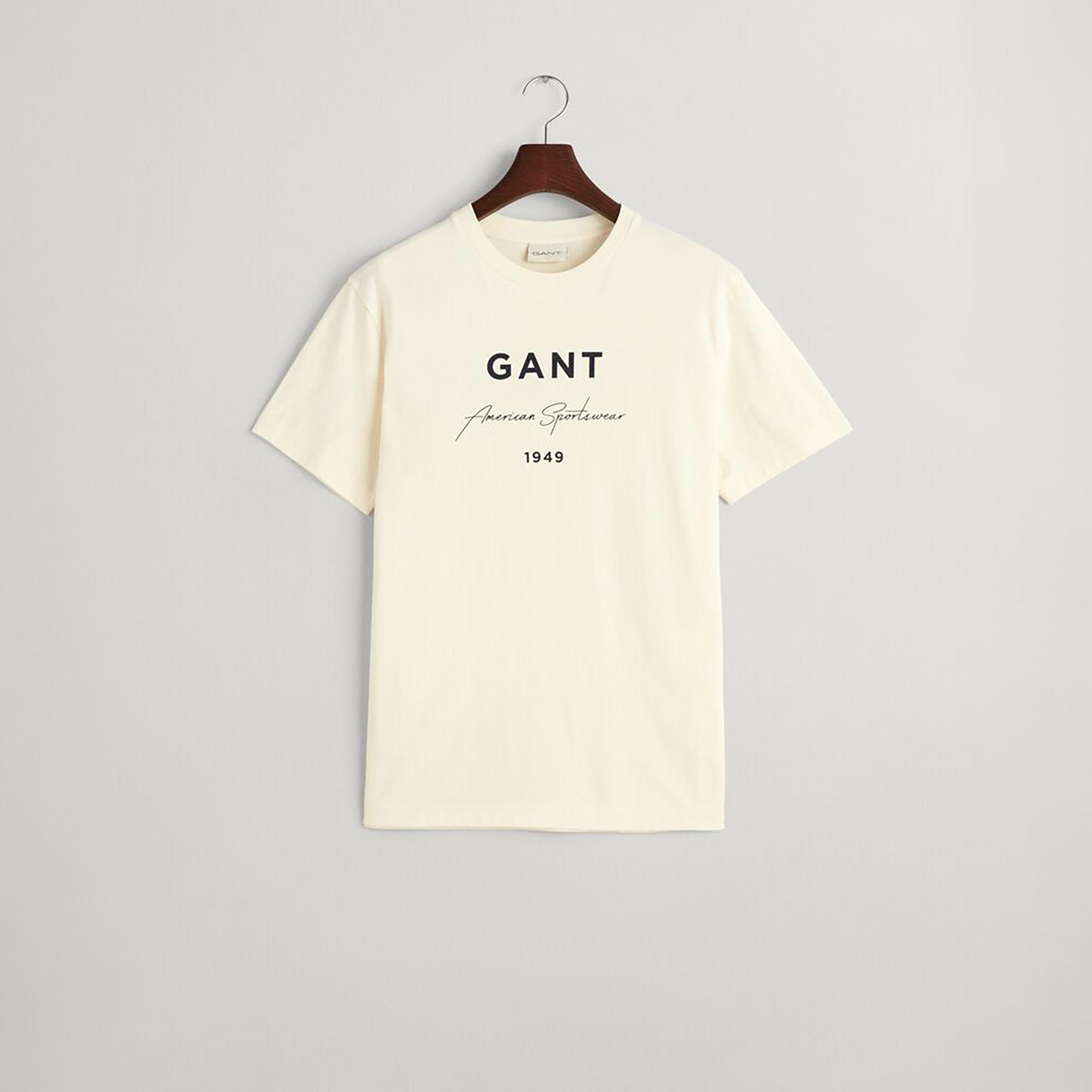 Gant Logo Print Round Neck Short Sleeves Men's T-Shirt-men-clothing-tshirtsandpolos-tshirts-image-15