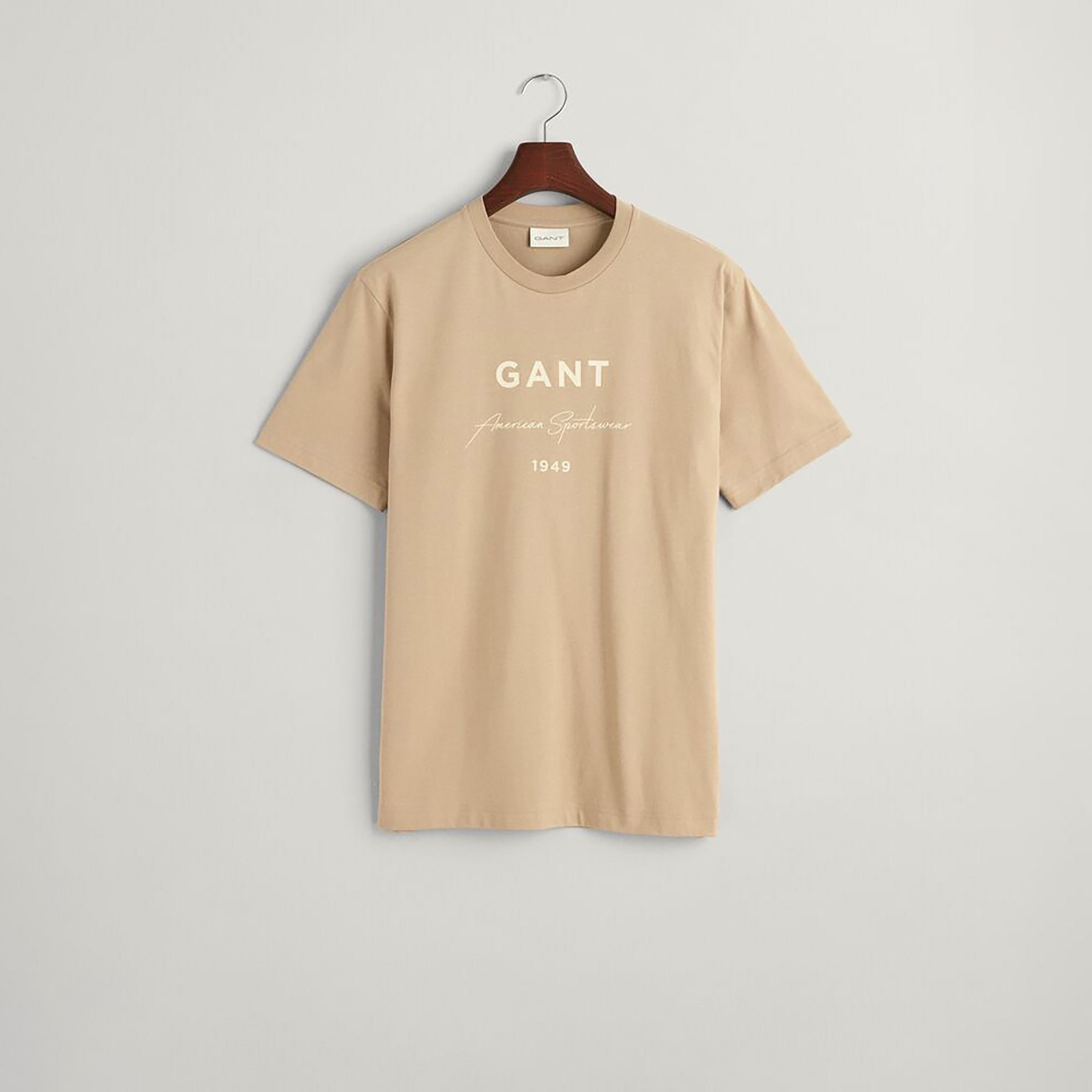 Gant Logo Print Round Neck Short Sleeves Men's T-Shirt-men-clothing-tshirtsandpolos-tshirts-image-20