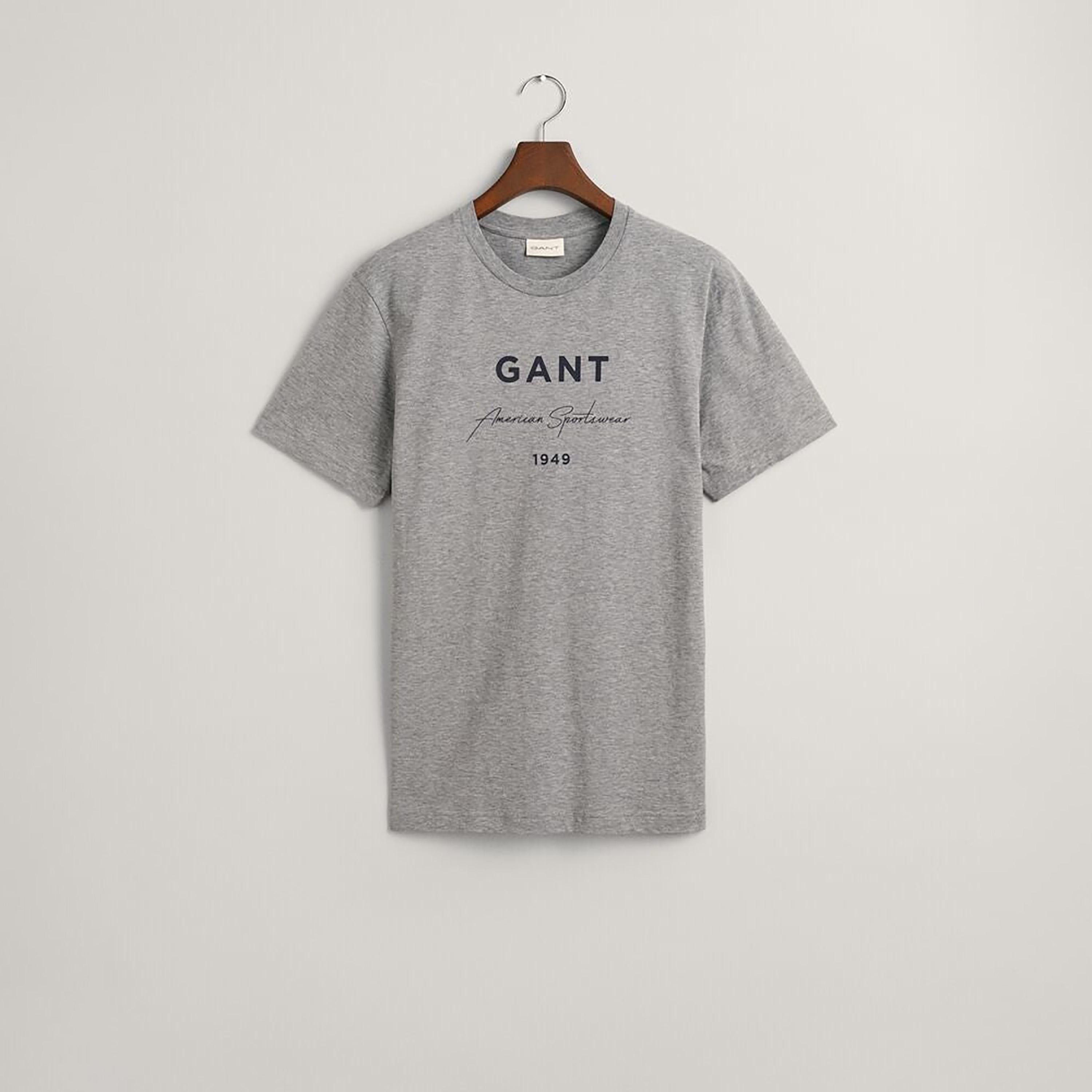 Gant Logo Print Round Neck Short Sleeves Men's T-Shirt-men-clothing-tshirtsandpolos-tshirts-image-10