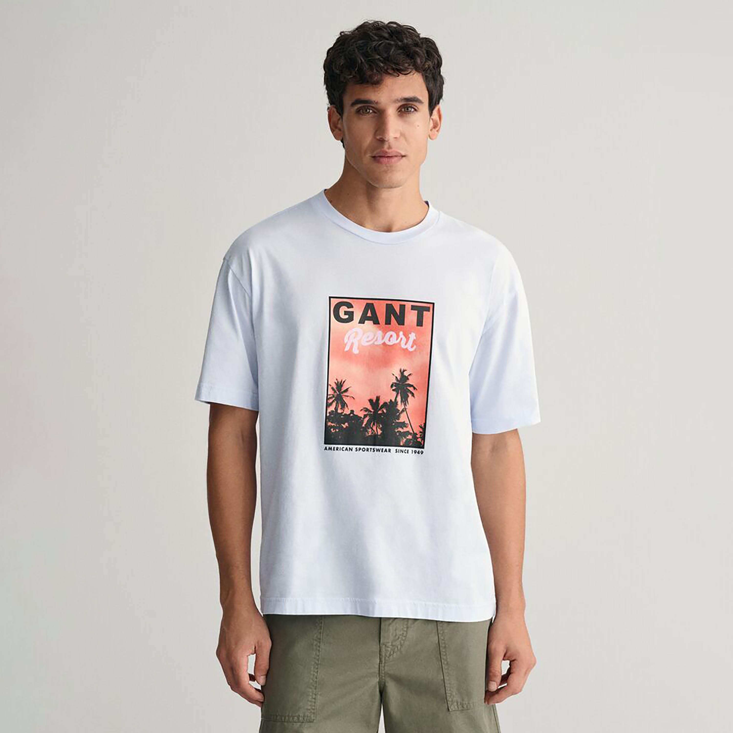 Gant Graphic Print Round Neck Short Sleeves Men's T-Shirt-men-clothing-tshirtsandpolos-tshirts-image-1