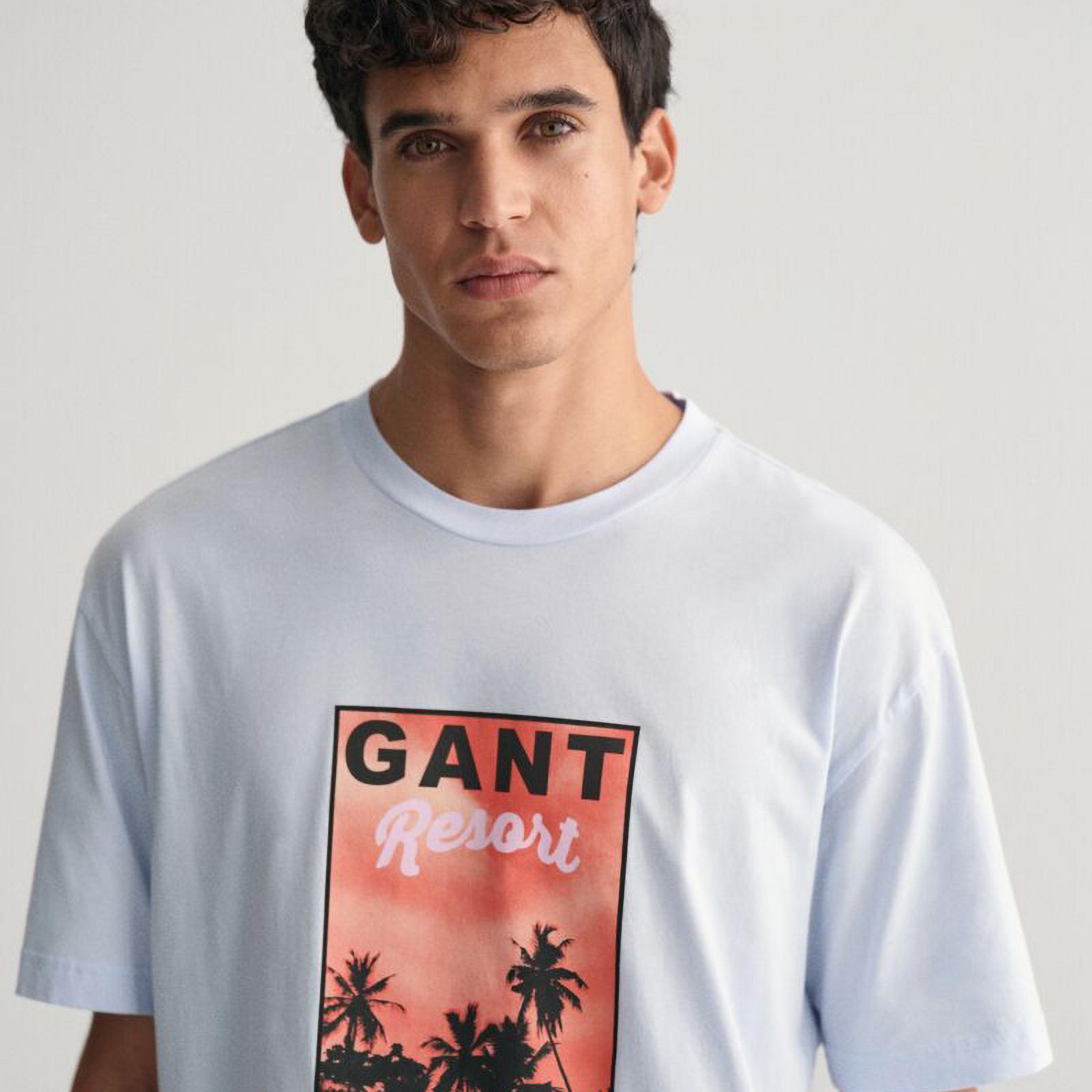 Gant Graphic Print Round Neck Short Sleeves Men's T-Shirt-men-clothing-tshirtsandpolos-tshirts-image-3