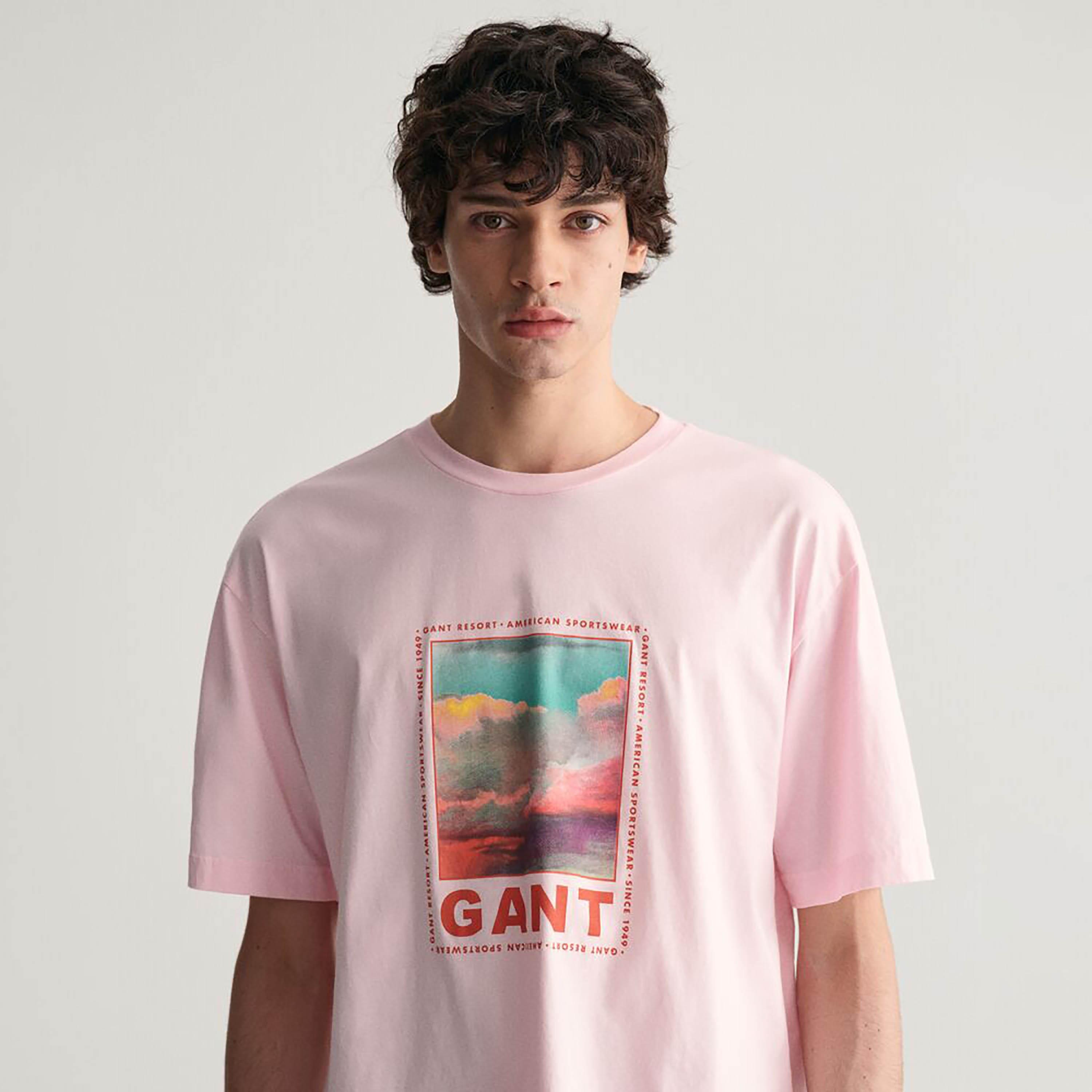 تي شيرت رجالي بأكمام قصيرة ورقبة دائرية وطبعة جرافيك من Gant-men-clothing-tshirtsandpolos-tshirts-image-3