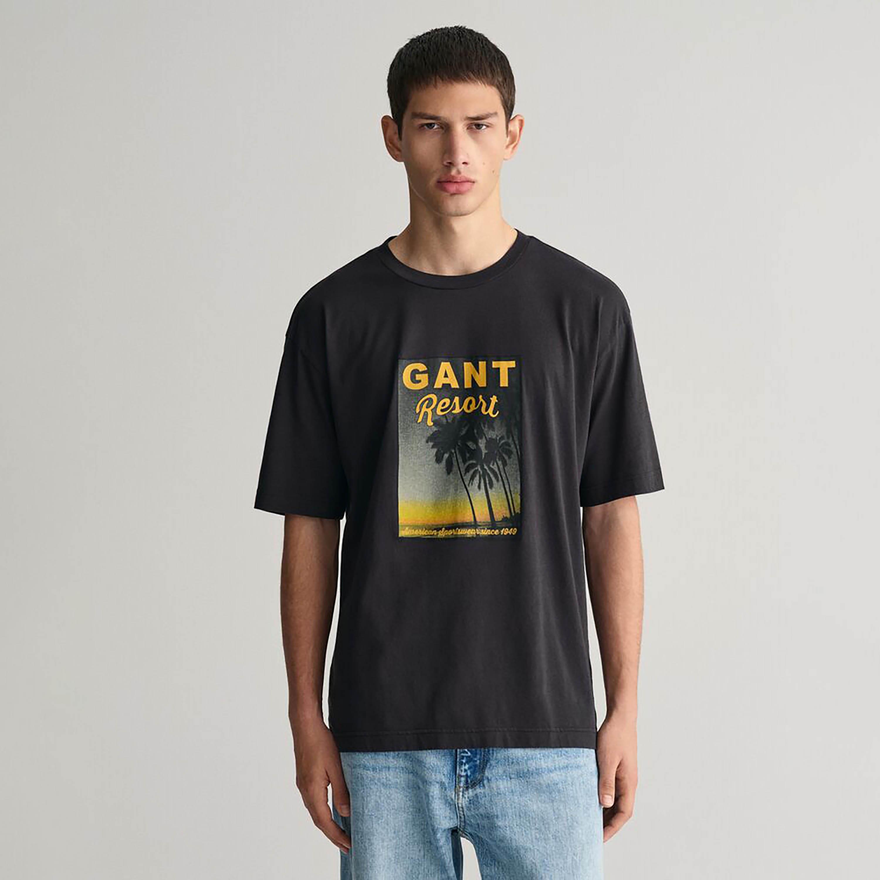 Gant Graphic Print Round Neck Short Sleeves Men's T-Shirt-men-clothing-tshirtsandpolos-tshirts-image-1