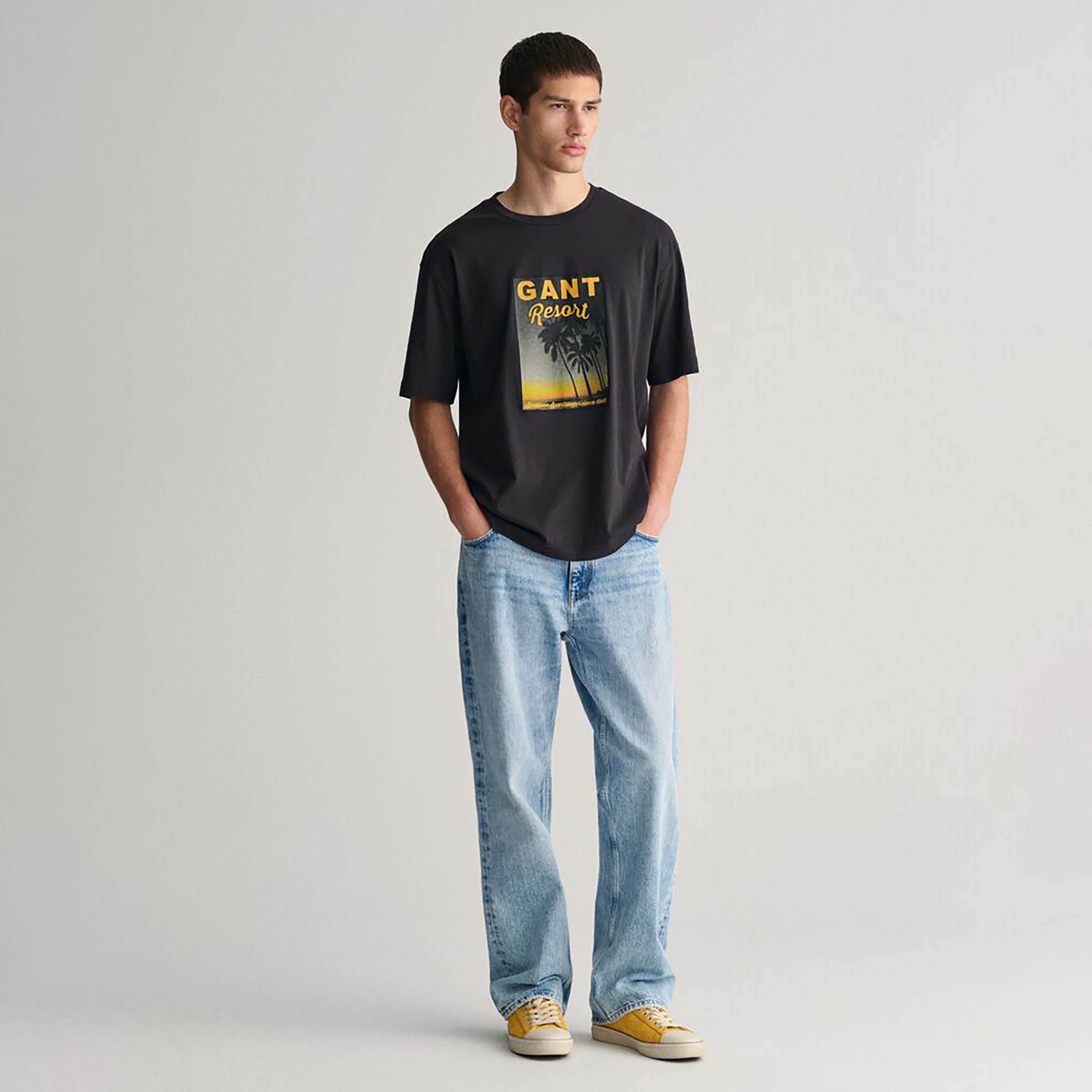 Gant Graphic Print Round Neck Short Sleeves Men's T-Shirt-men-clothing-tshirtsandpolos-tshirts-image-2