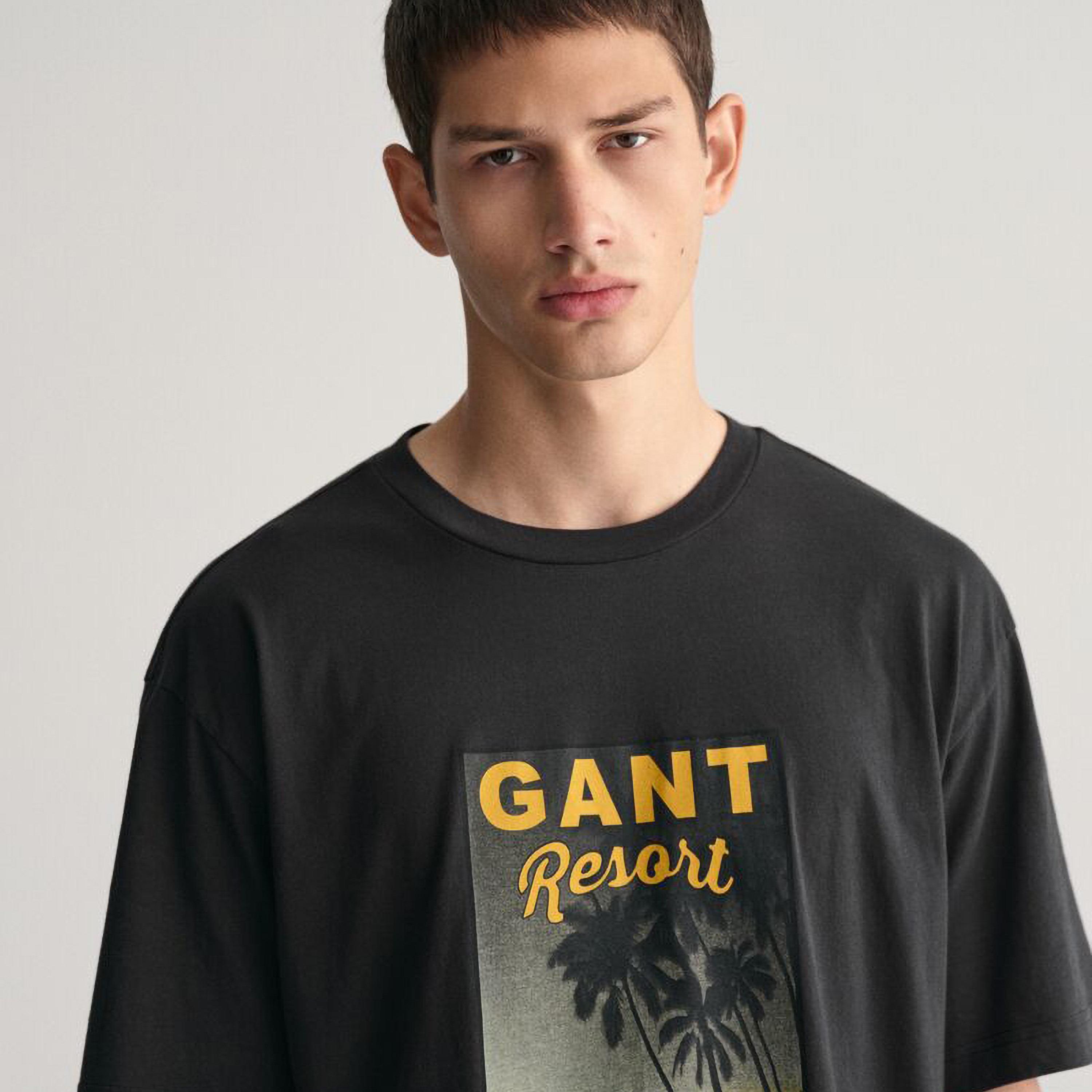 Gant Graphic Print Round Neck Short Sleeves Men's T-Shirt-men-clothing-tshirtsandpolos-tshirts-image-3