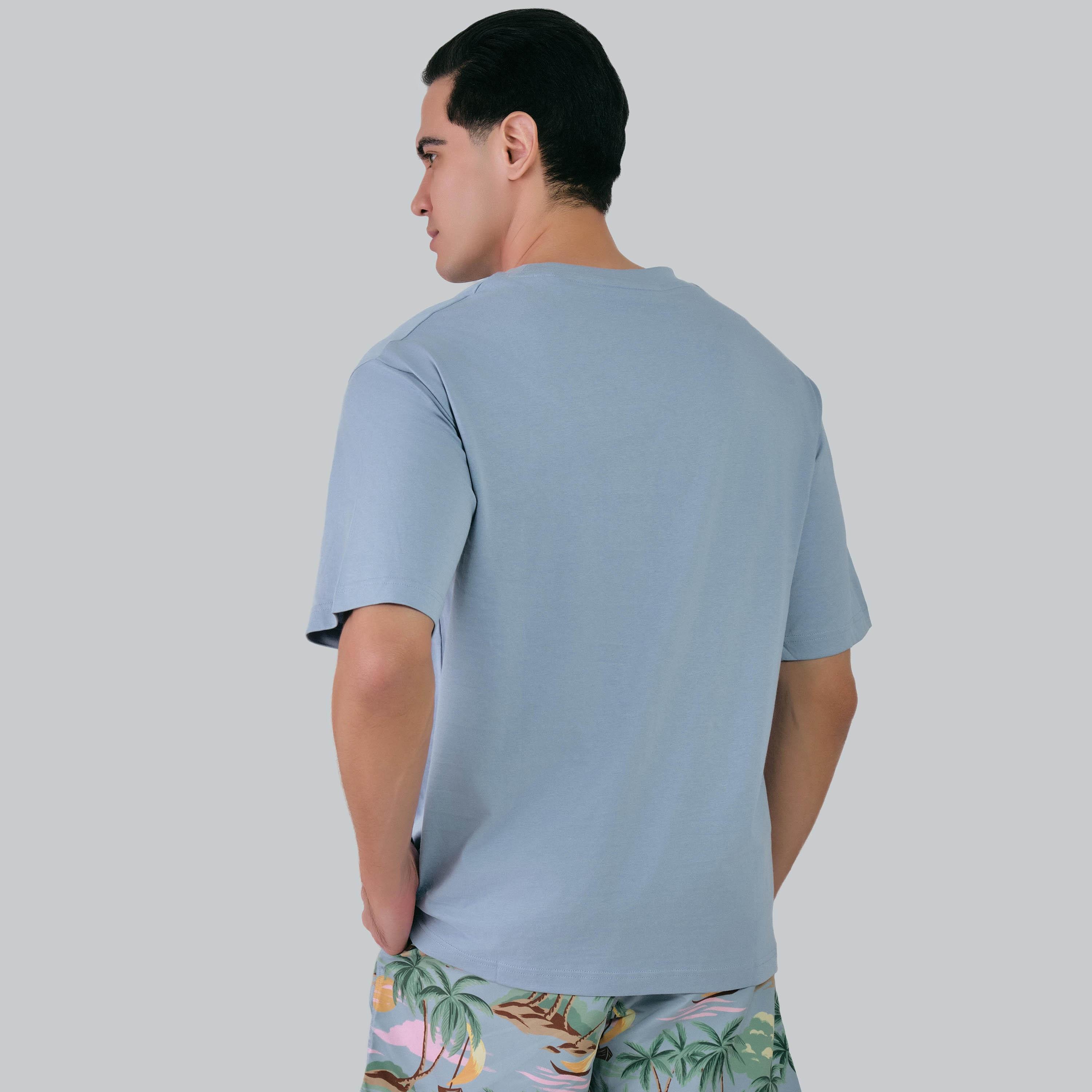تي شيرت رجالي بأكمام قصيرة ورقبة دائرية وطبعة استوائية من غانت-men-clothing-tshirtsandpolos-tshirts-image-6