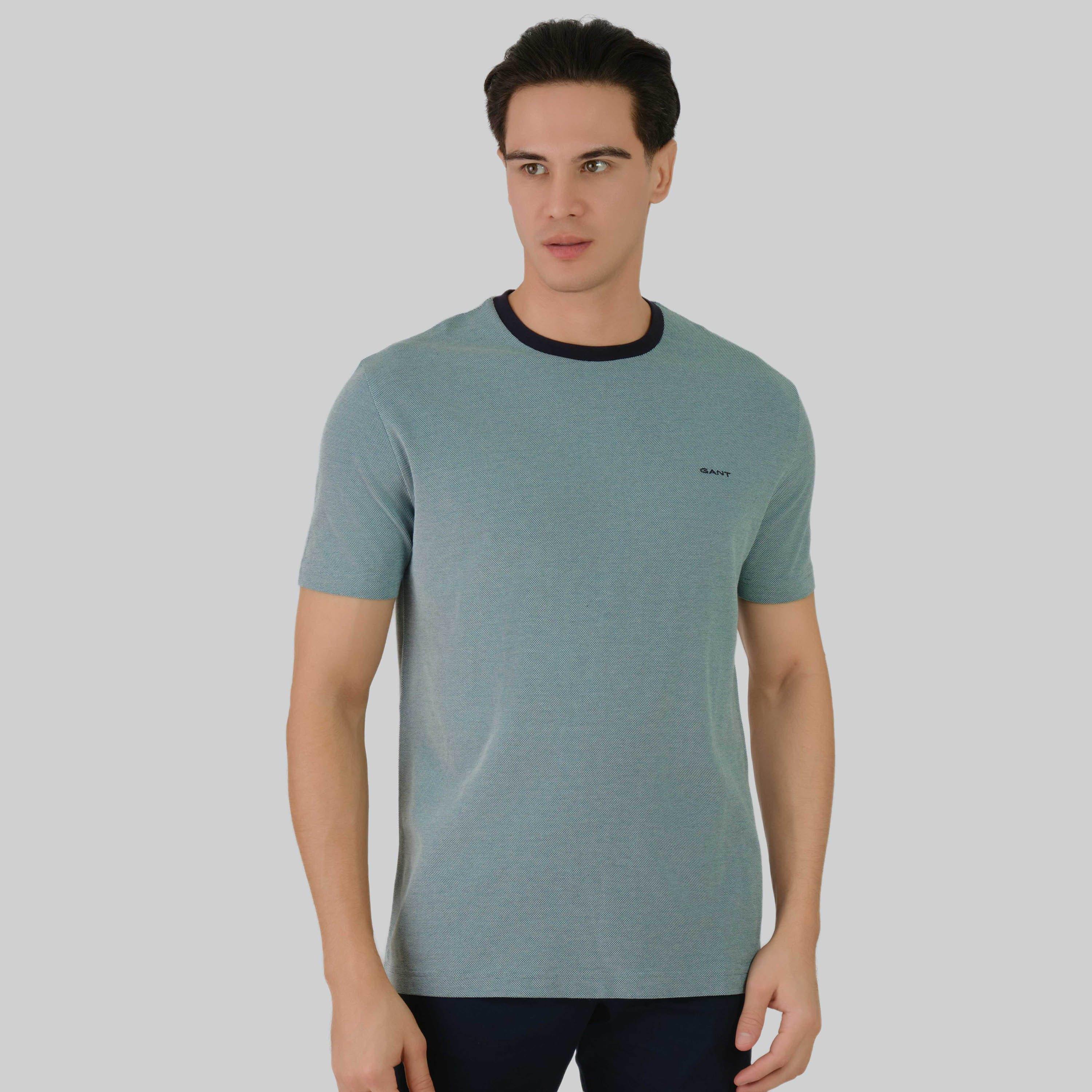 Gant Textured Round Neck Short Sleeves Men's T-Shirt-men-clothing-tshirtsandpolos-tshirts-image-5