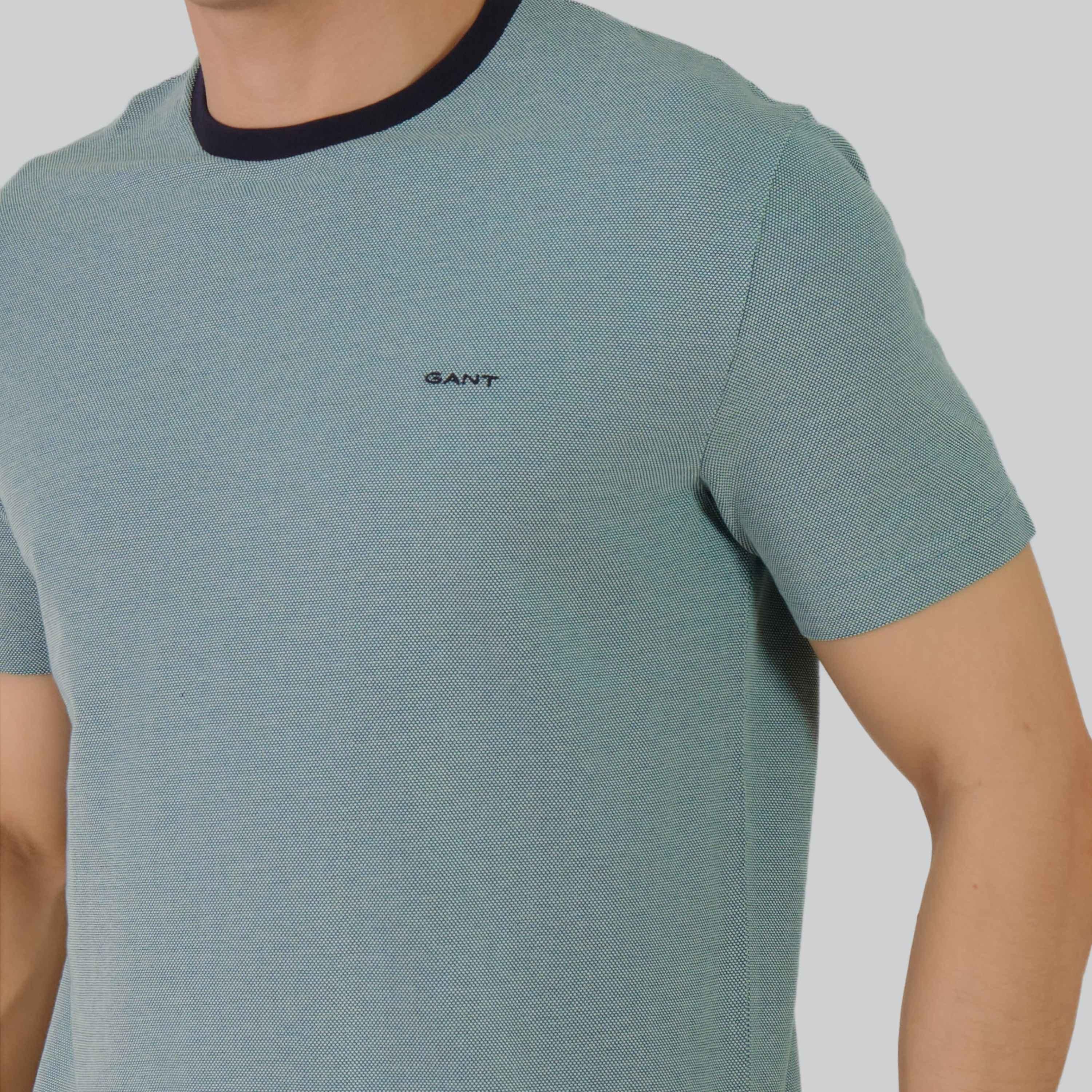Gant Textured Round Neck Short Sleeves Men's T-Shirt-men-clothing-tshirtsandpolos-tshirts-image-6