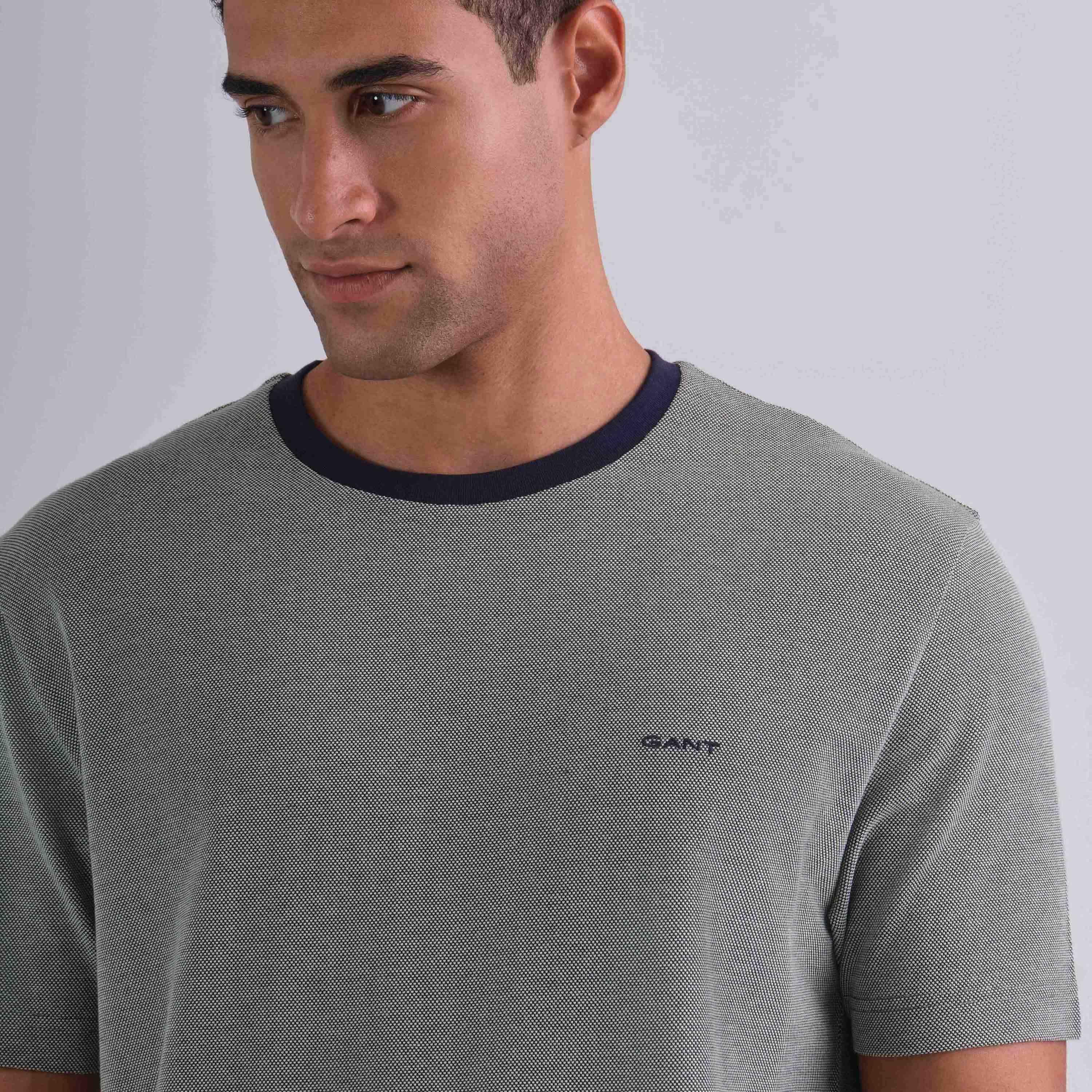 Gant Textured Round Neck Short Sleeves Men's T-Shirt-men-clothing-tshirtsandpolos-tshirts-image-2