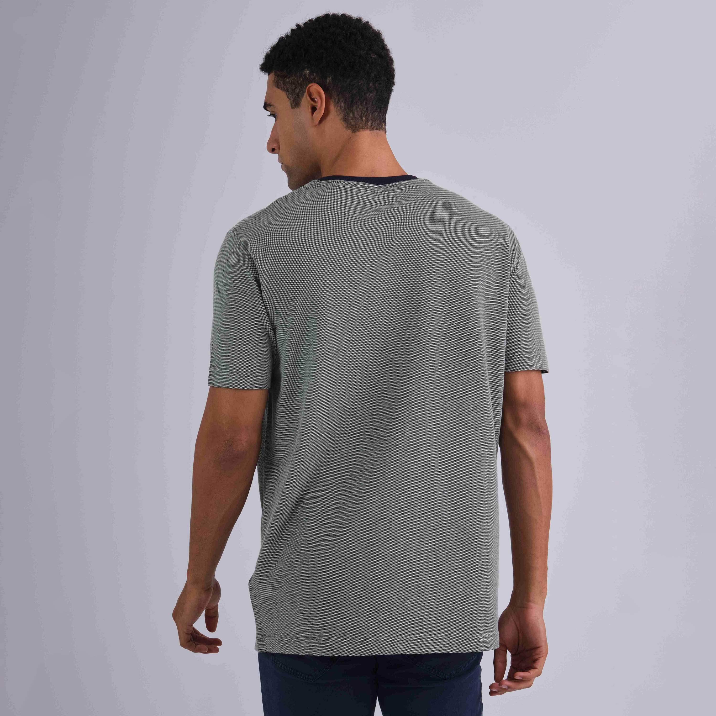 Gant Textured Round Neck Short Sleeves Men's T-Shirt-men-clothing-tshirtsandpolos-tshirts-image-3