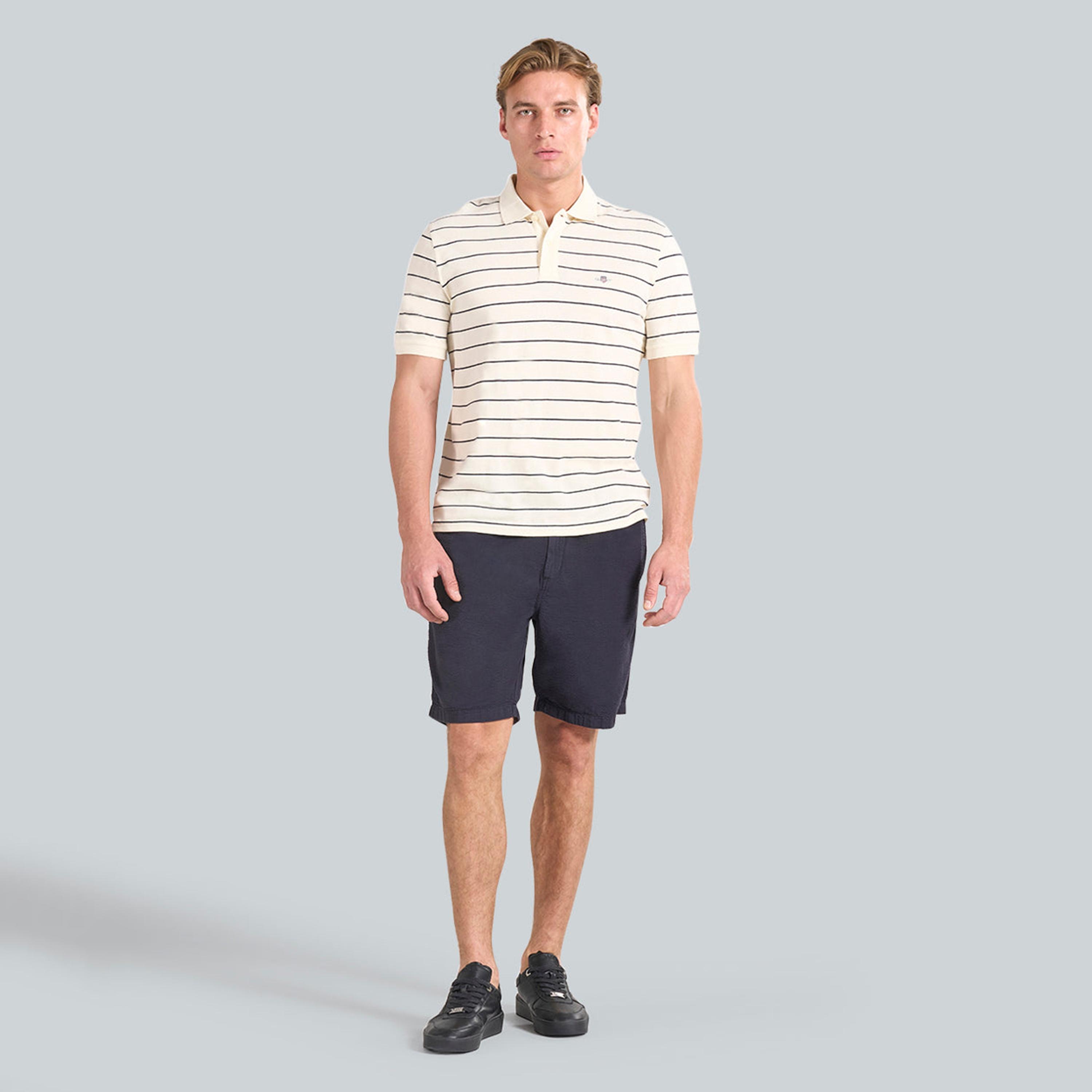 تيشيرت بولو رجالي بياقة مخططة وأكمام قصيرة من جانت.-men-clothing-tshirtsandpolos-polos-image-2