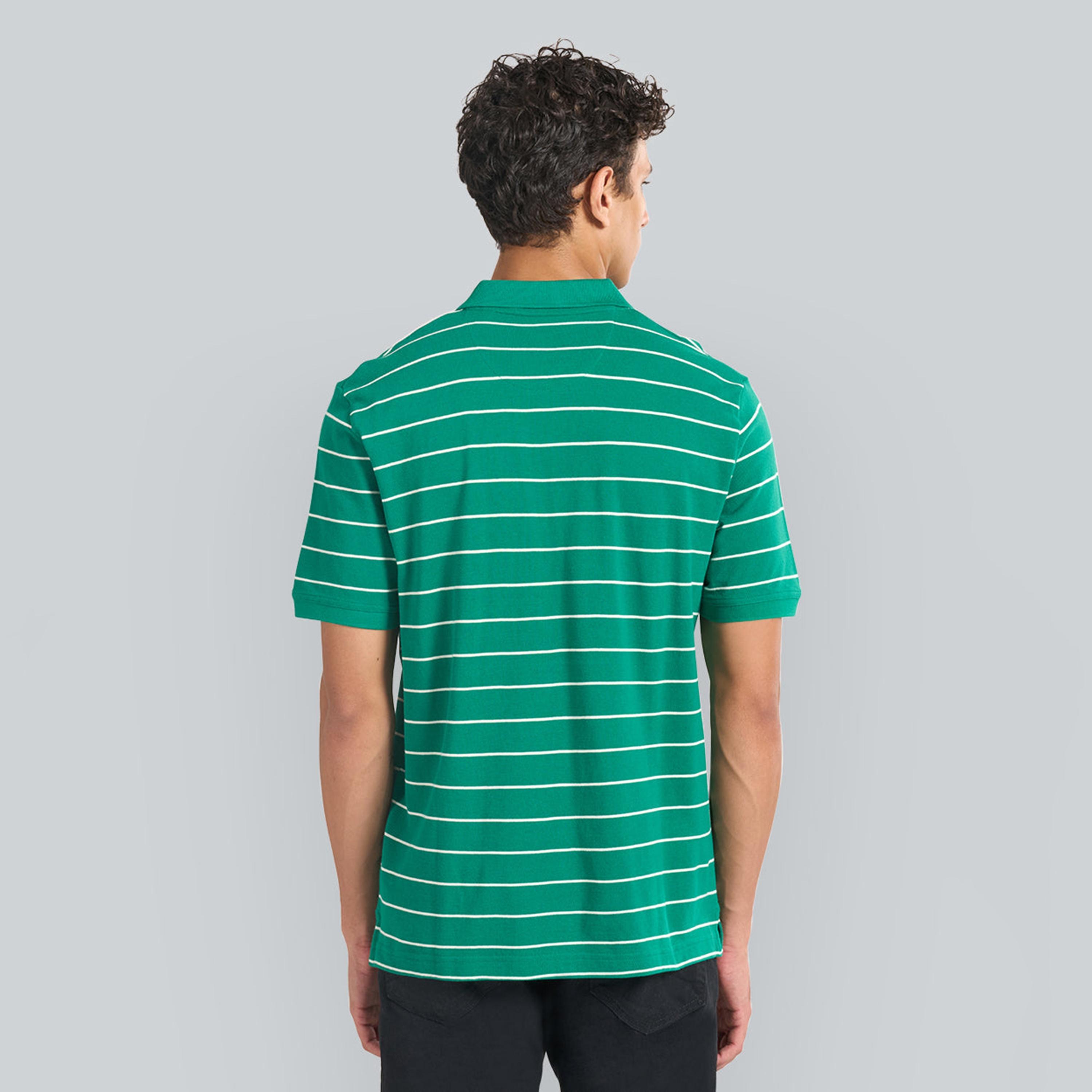 تيشيرت بولو رجالي بياقة مخططة وأكمام قصيرة من جانت.-men-clothing-tshirtsandpolos-polos-image-8