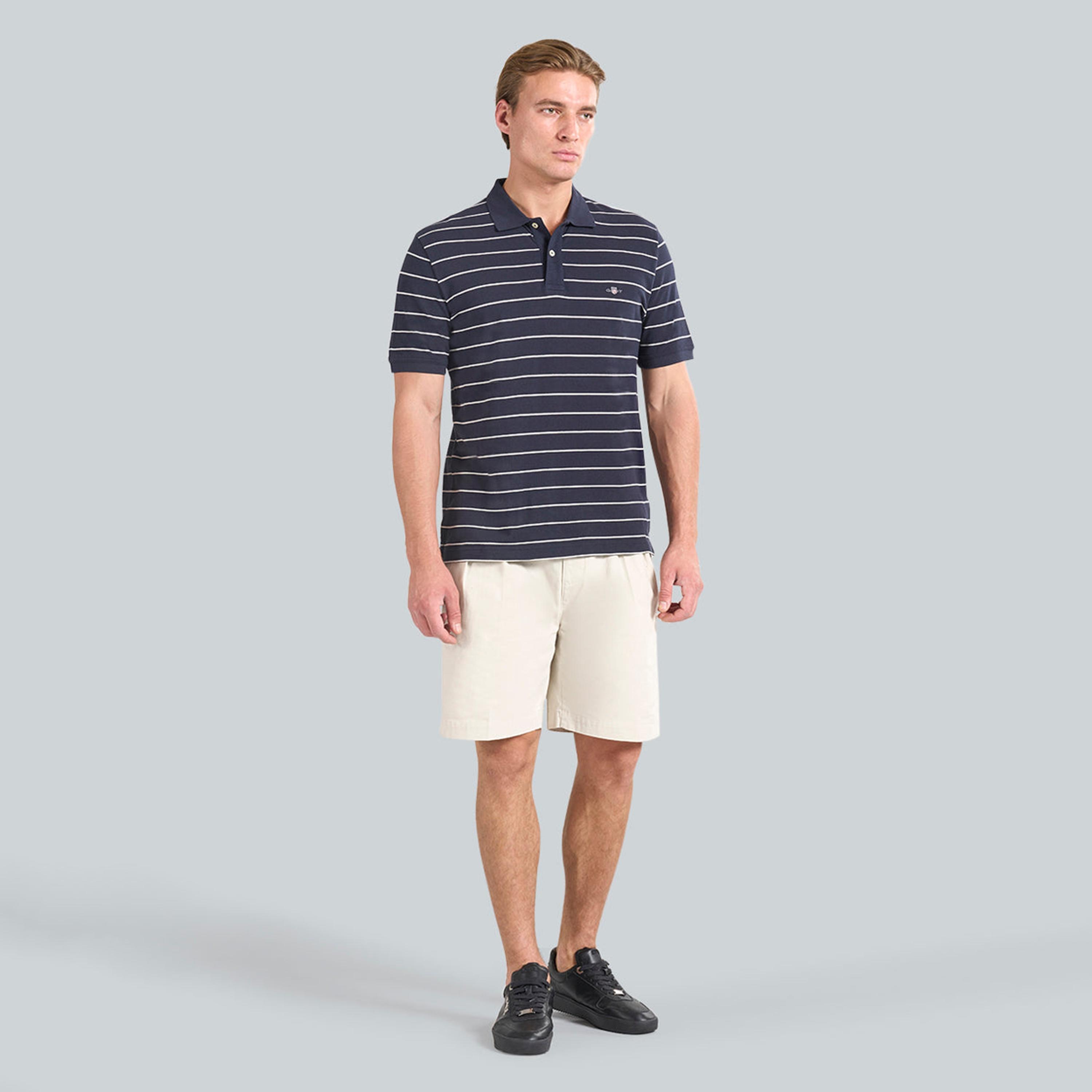 تيشيرت بولو رجالي بياقة مخططة وأكمام قصيرة من جانت.-men-clothing-tshirtsandpolos-polos-image-14