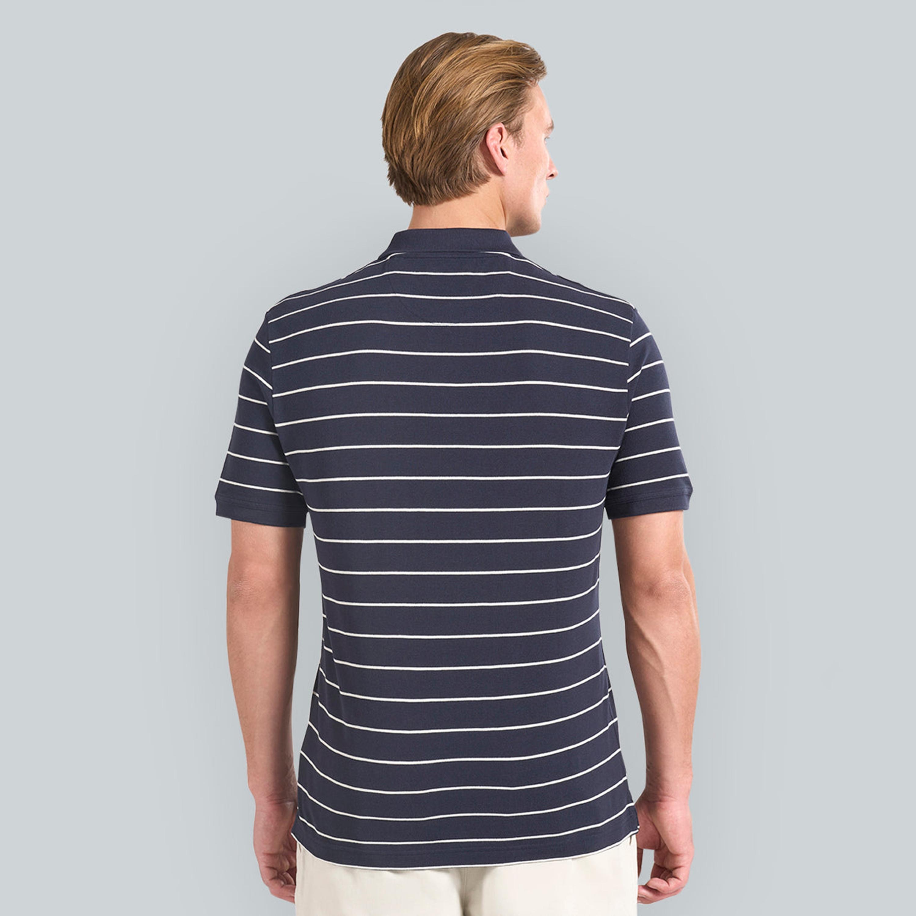 تيشيرت بولو رجالي بياقة مخططة وأكمام قصيرة من جانت.-men-clothing-tshirtsandpolos-polos-image-16