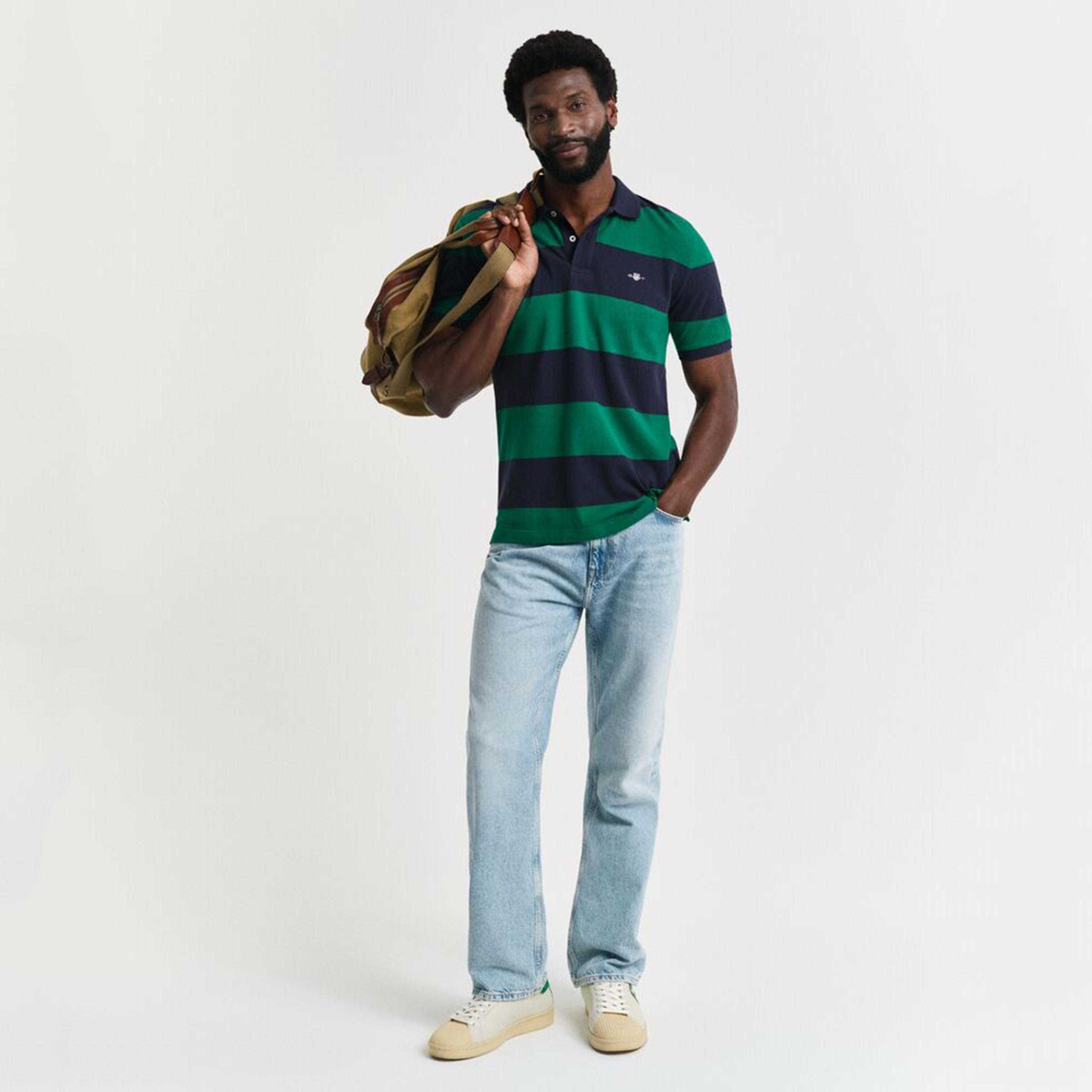 Gant Striped Collared Short Sleeves Men's Polo T-Shirt-men-clothing-tshirtsandpolos-polos-image-2