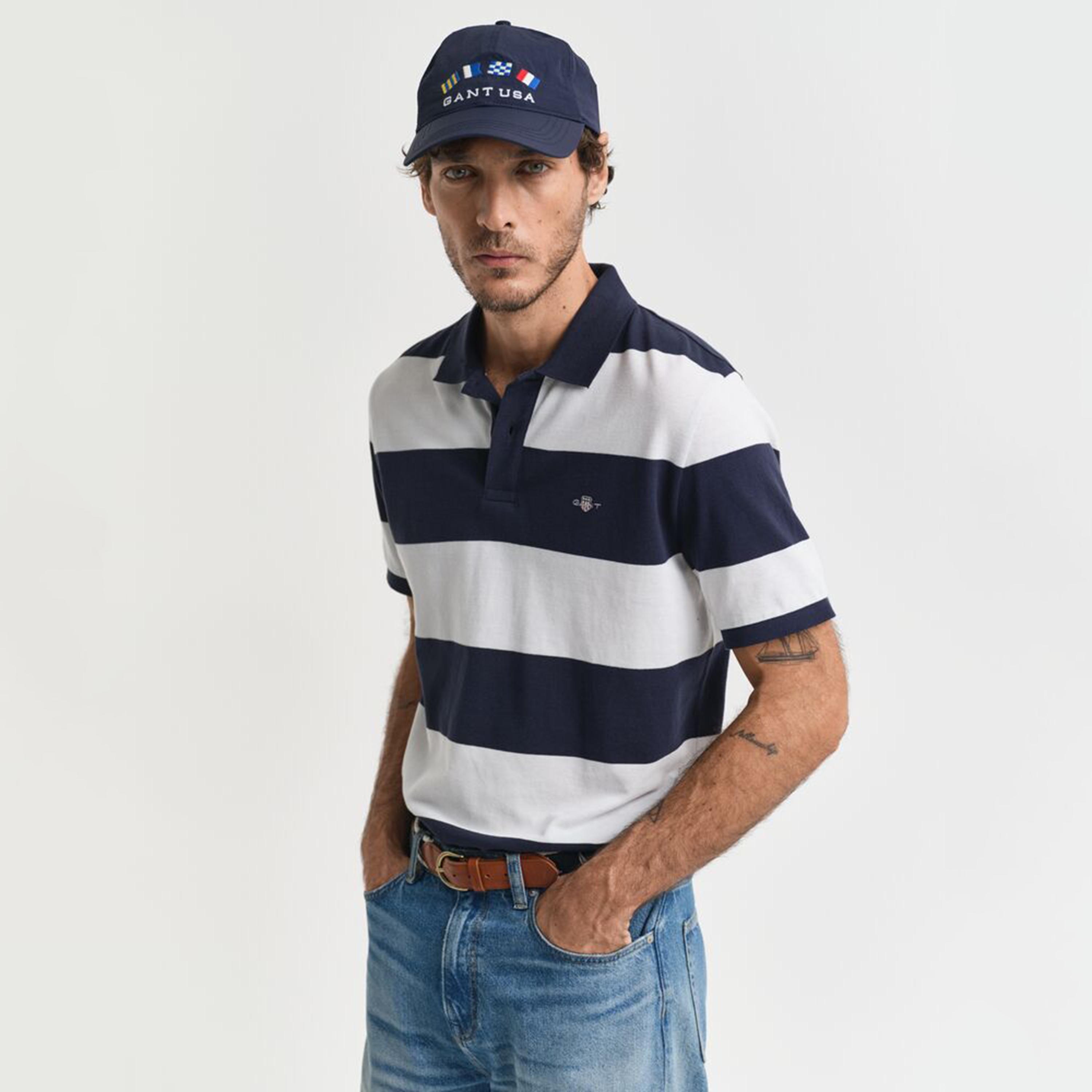 Gant Striped Collared Short Sleeves Men's Polo T-Shirt-men-clothing-tshirtsandpolos-polos-image-5