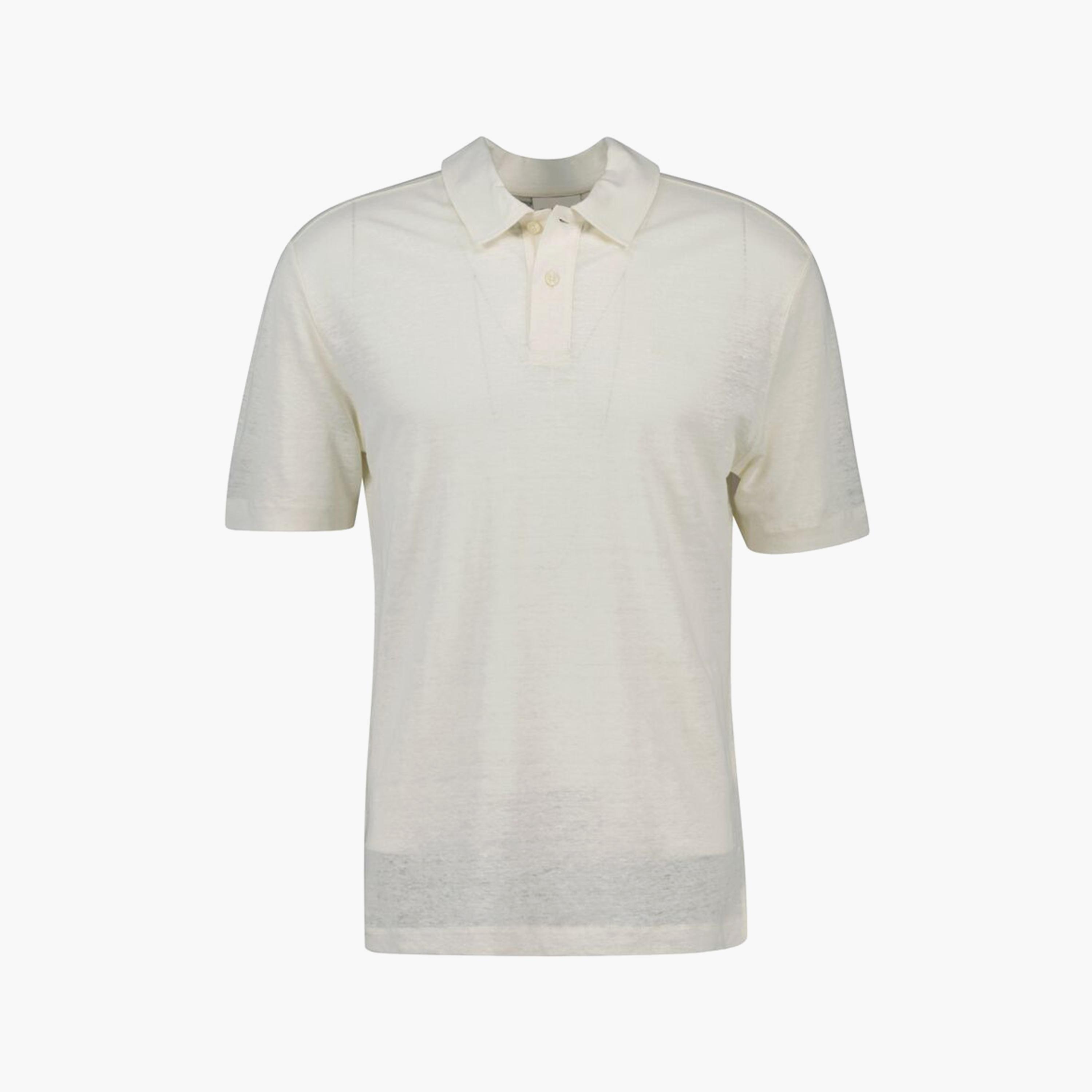 تيشيرت بولو رجالي من الكتان السادة بياقة وأكمام قصيرة من جانت-men-clothing-tshirtsandpolos-polos-image-1