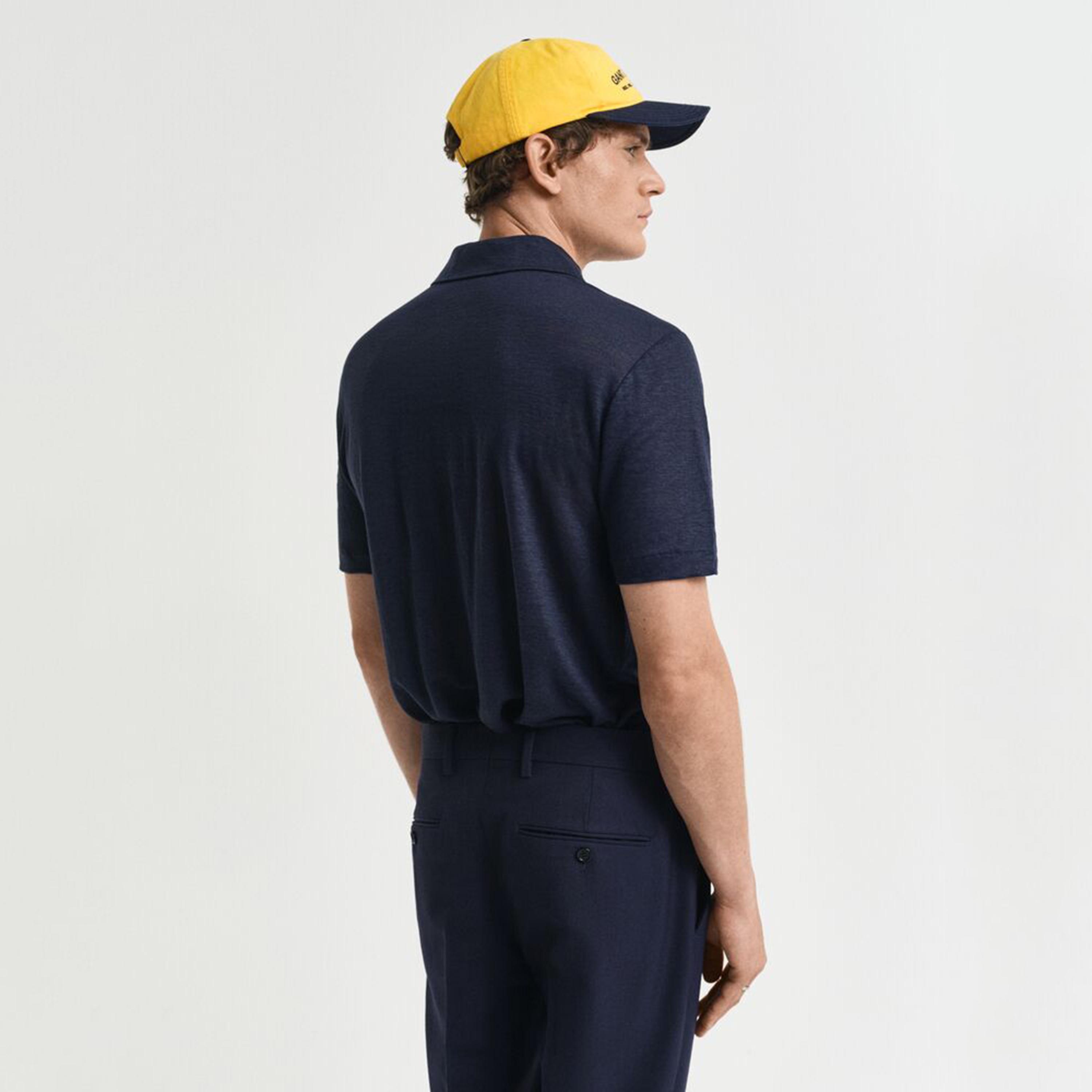 تيشيرت بولو رجالي من الكتان السادة بياقة وأكمام قصيرة من جانت-men-clothing-tshirtsandpolos-polos-image-6