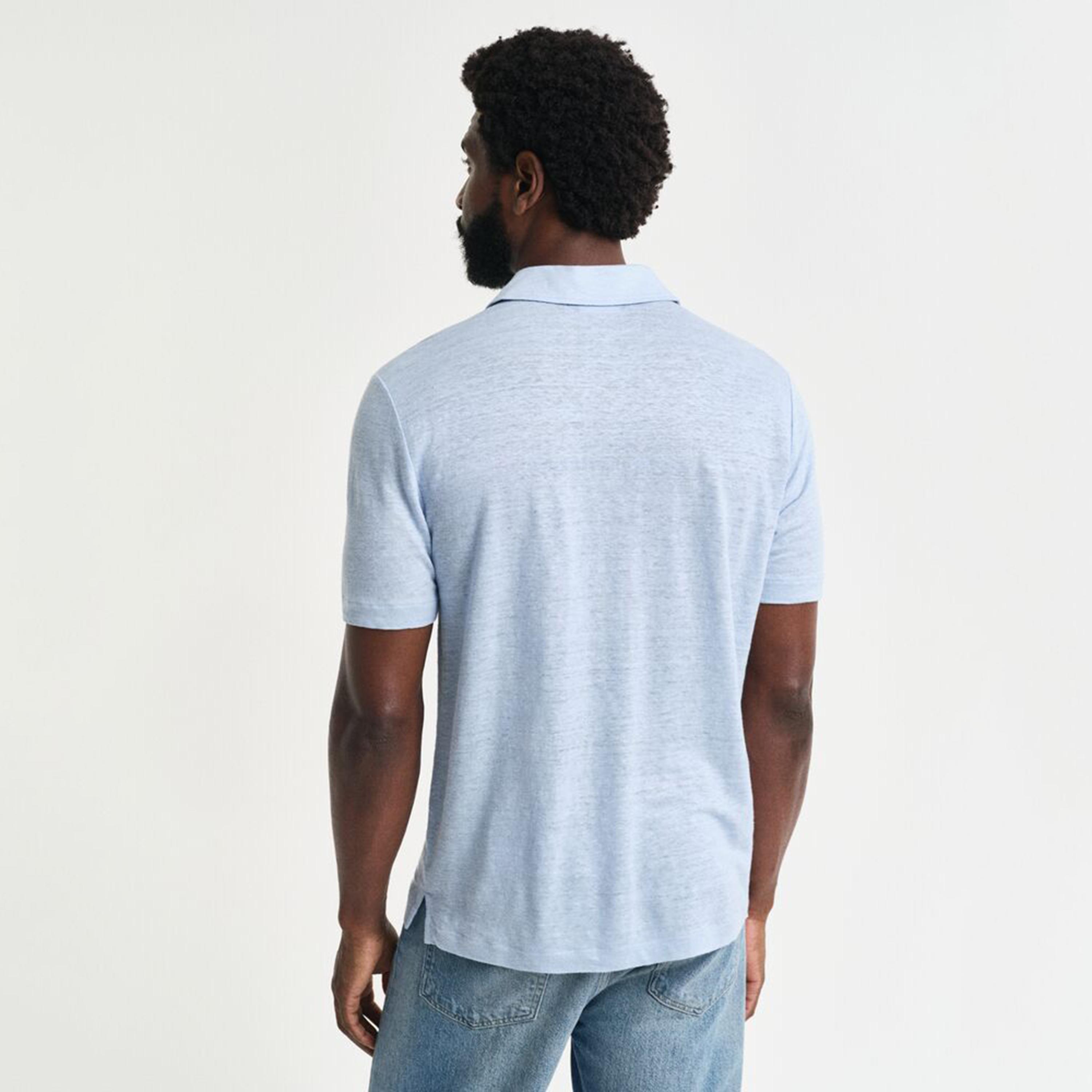 تيشيرت بولو رجالي من الكتان السادة بياقة وأكمام قصيرة من جانت-men-clothing-tshirtsandpolos-polos-image-11