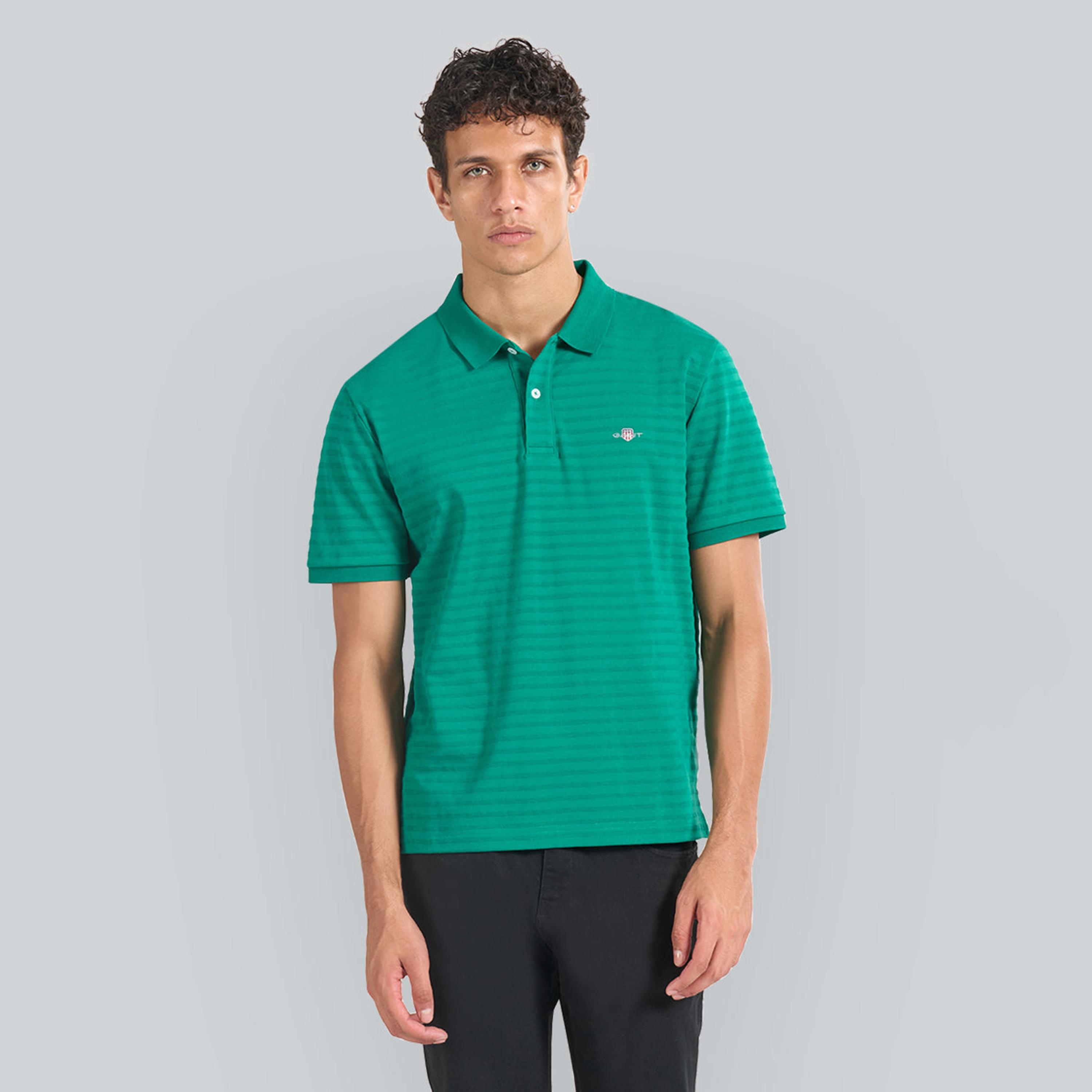 Gant Striped Collared Short Sleeves Men's Polo T-Shirt-men-clothing-tshirtsandpolos-polos-image-1