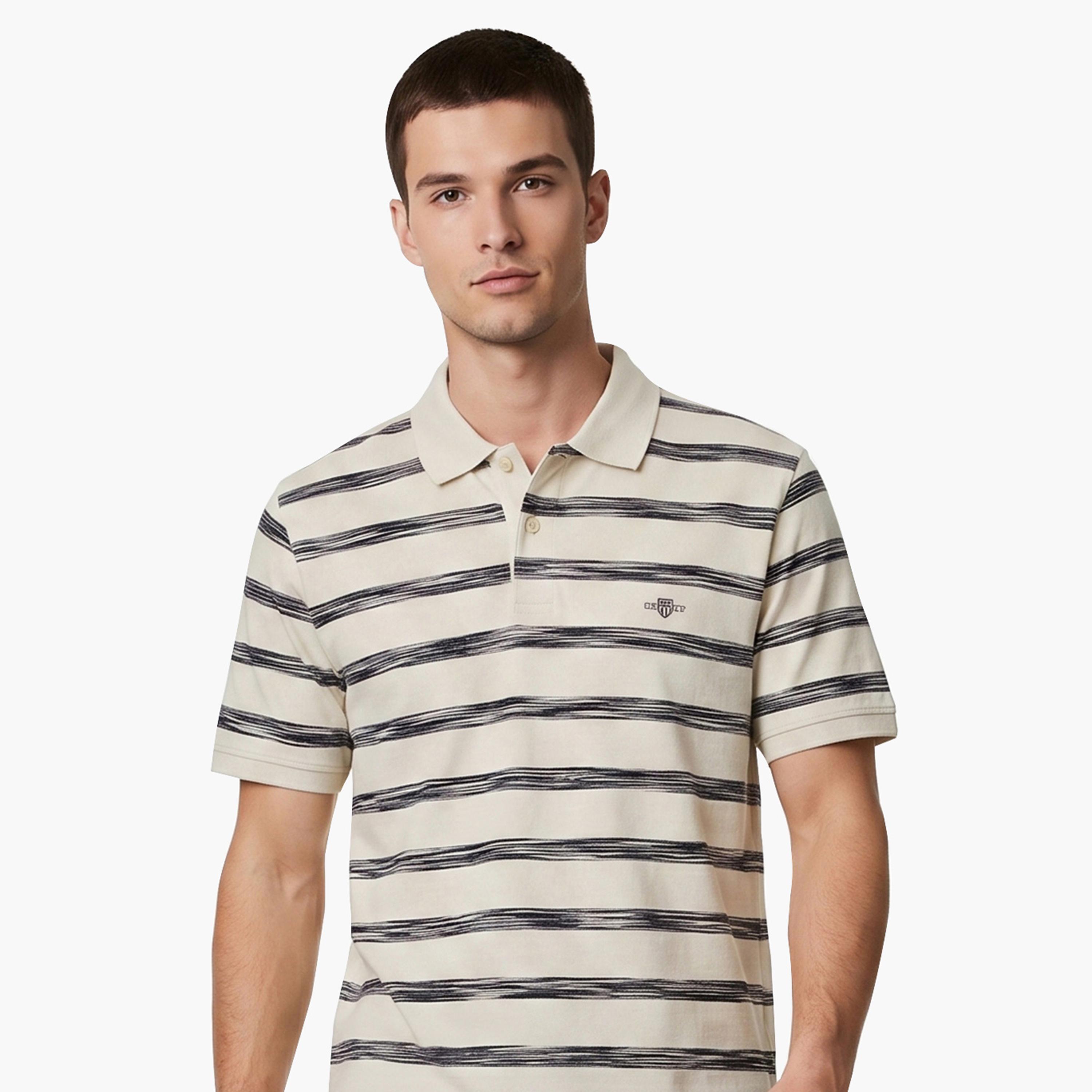 Gant Striped Collared Short Sleeves Men's Polo T-Shirt-men-clothing-tshirtsandpolos-polos-image-3
