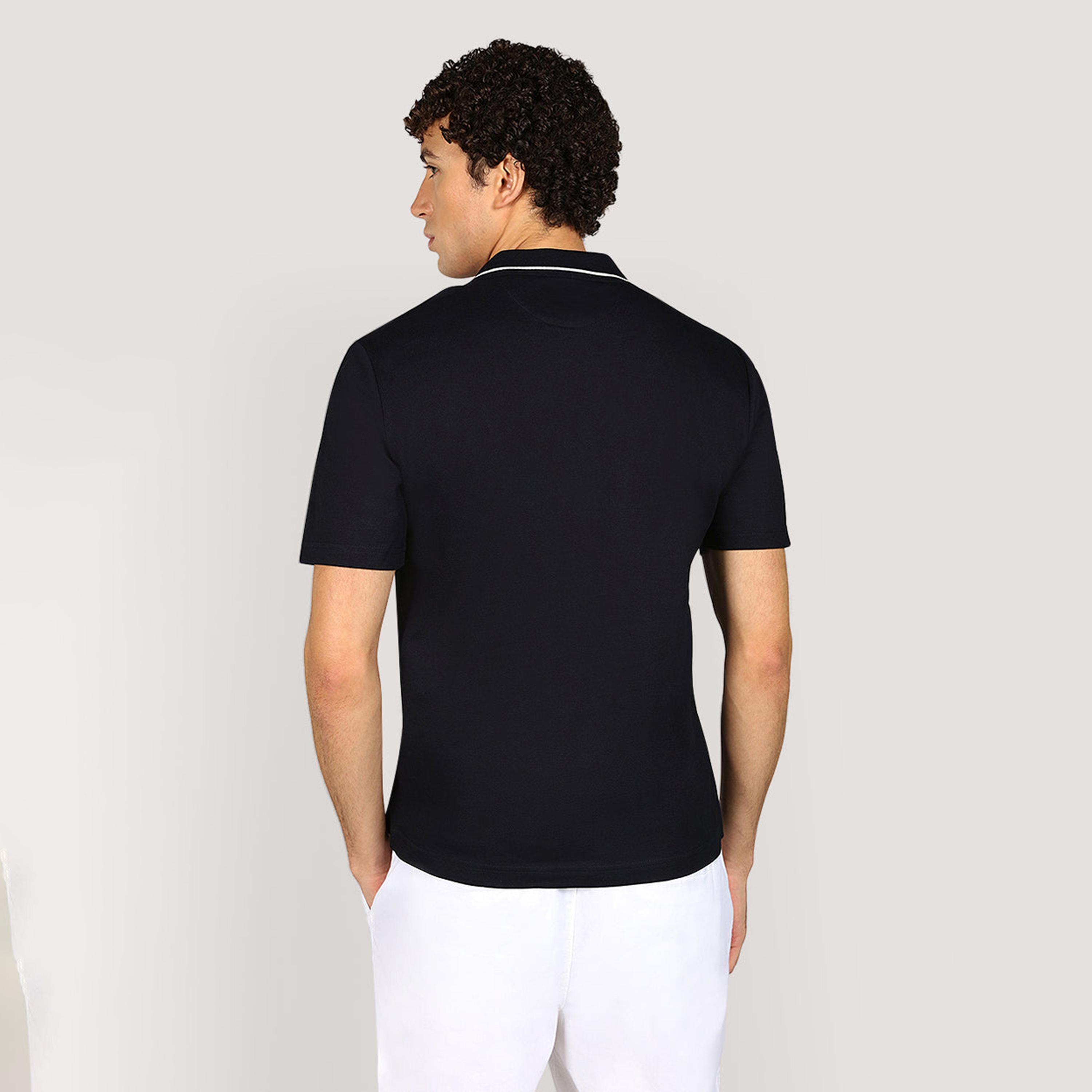 تيشيرت بولو رجالي بأكمام قصيرة وياقة جوني، سادة من جانت-men-clothing-tshirtsandpolos-polos-image-8