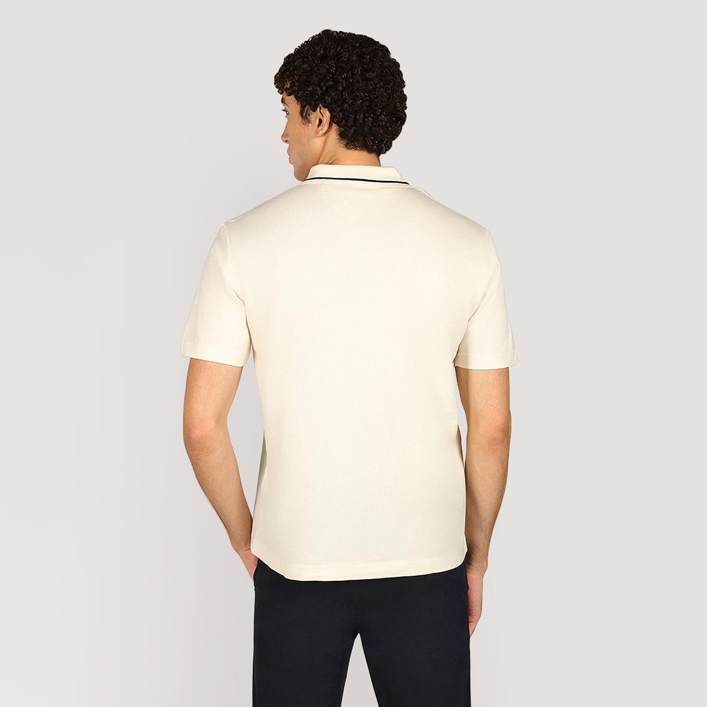 تيشيرت بولو رجالي بأكمام قصيرة وياقة جوني، سادة من جانت-men-clothing-tshirtsandpolos-polos-image-4