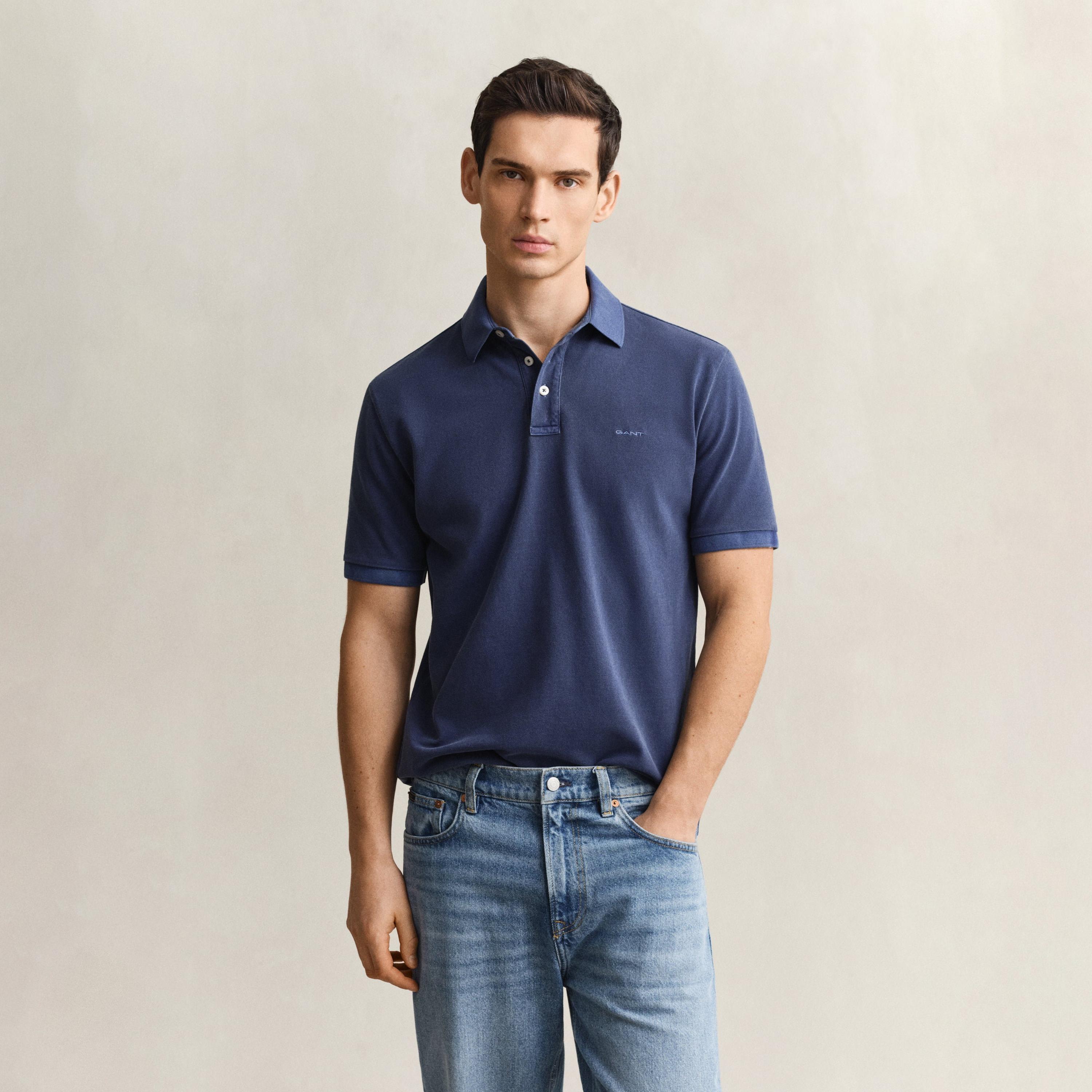 Gant Plain Collared Short Sleeves Men's Polo T-Shirt-men-clothing-tshirtsandpolos-polos-image-27