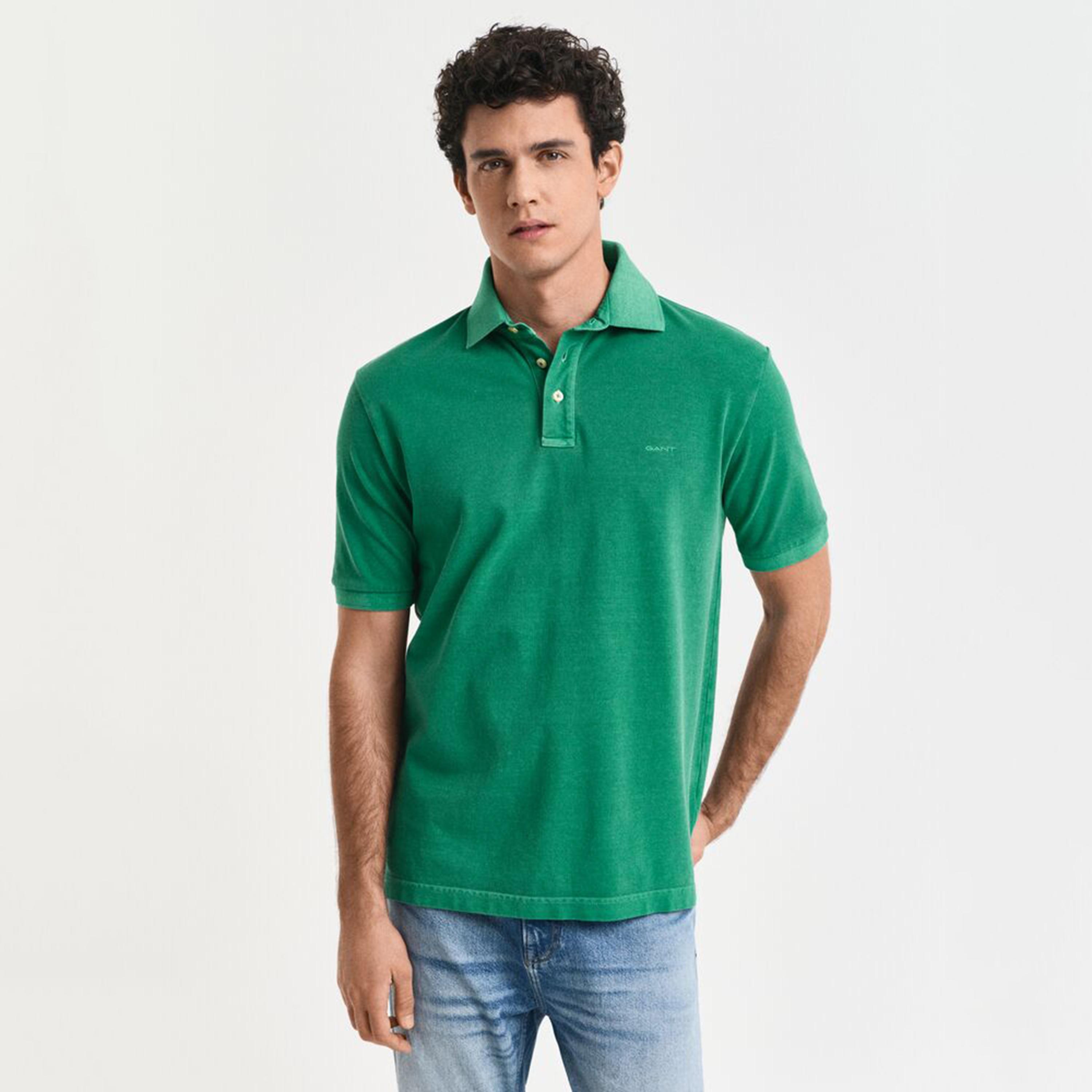 تيشيرت بولو رجالي بياقة سادة وأكمام قصيرة من جانت.-men-clothing-tshirtsandpolos-polos-image-1