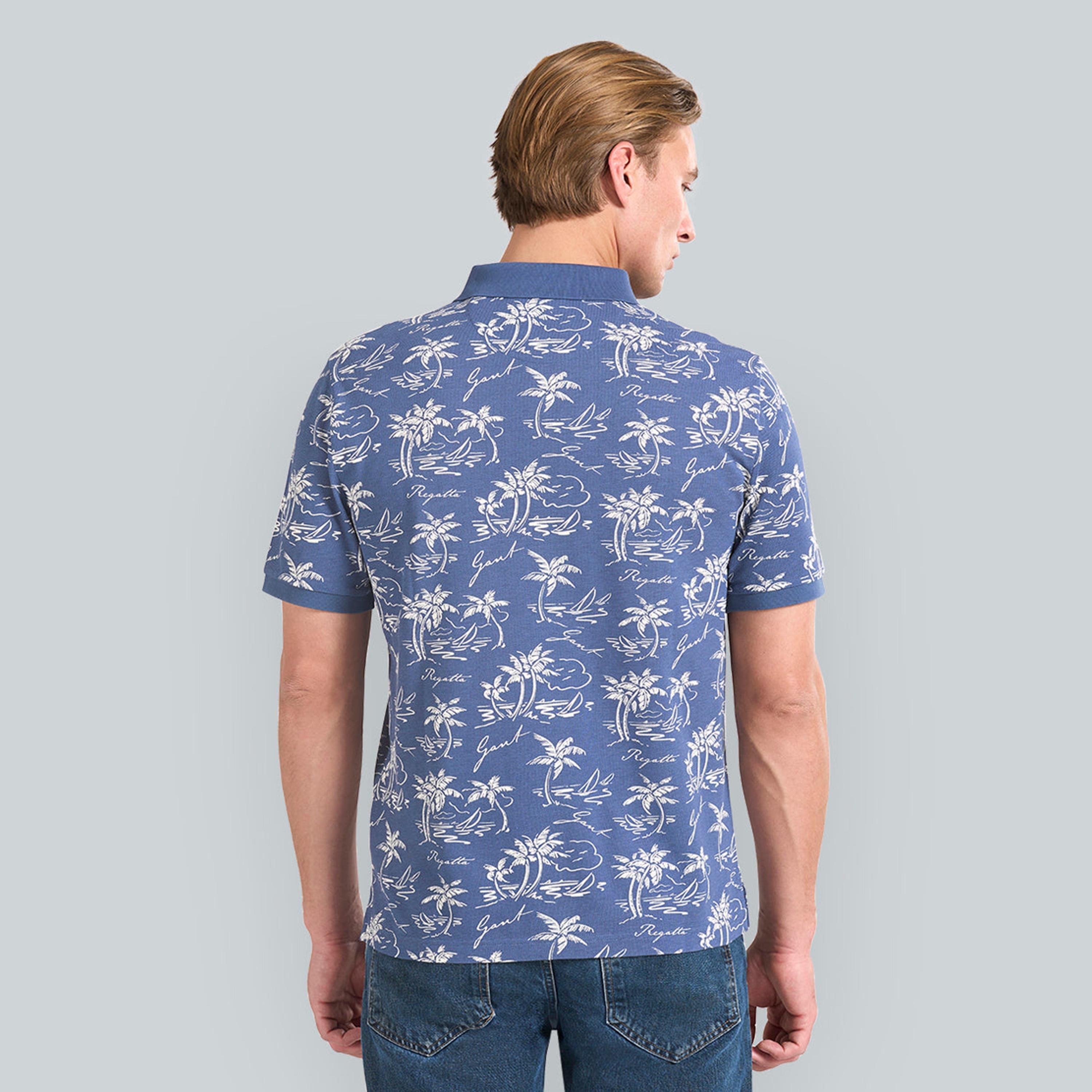 تيشيرت بولو رجالي بياقة وطبعة استوائية بالكامل وأكمام قصيرة من جانت.-men-clothing-tshirtsandpolos-polos-image-4