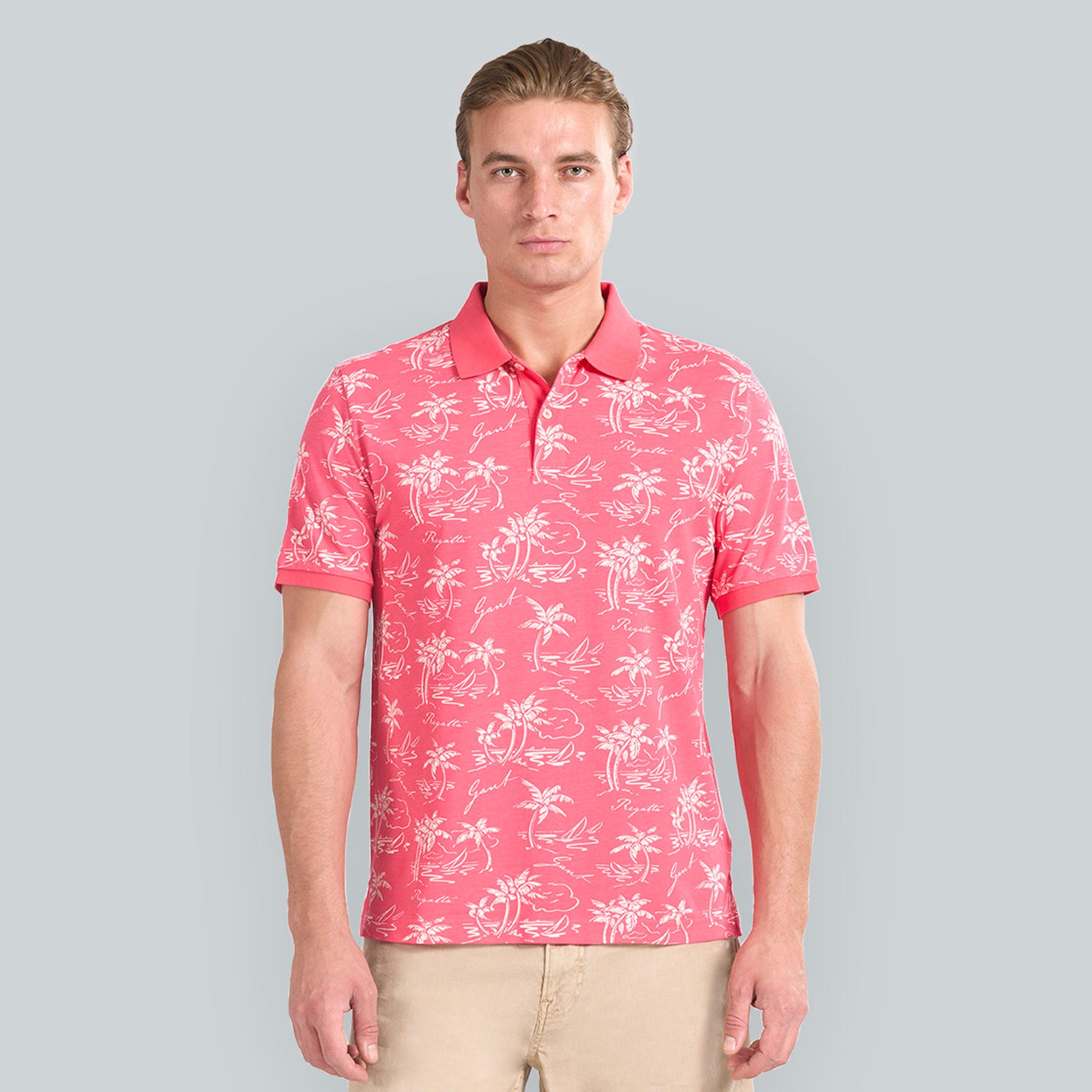 Gant Printed Regular Fit Short Sleeves Men's Polo T-Shirt-men-clothing-tshirtsandpolos-polos-image-1