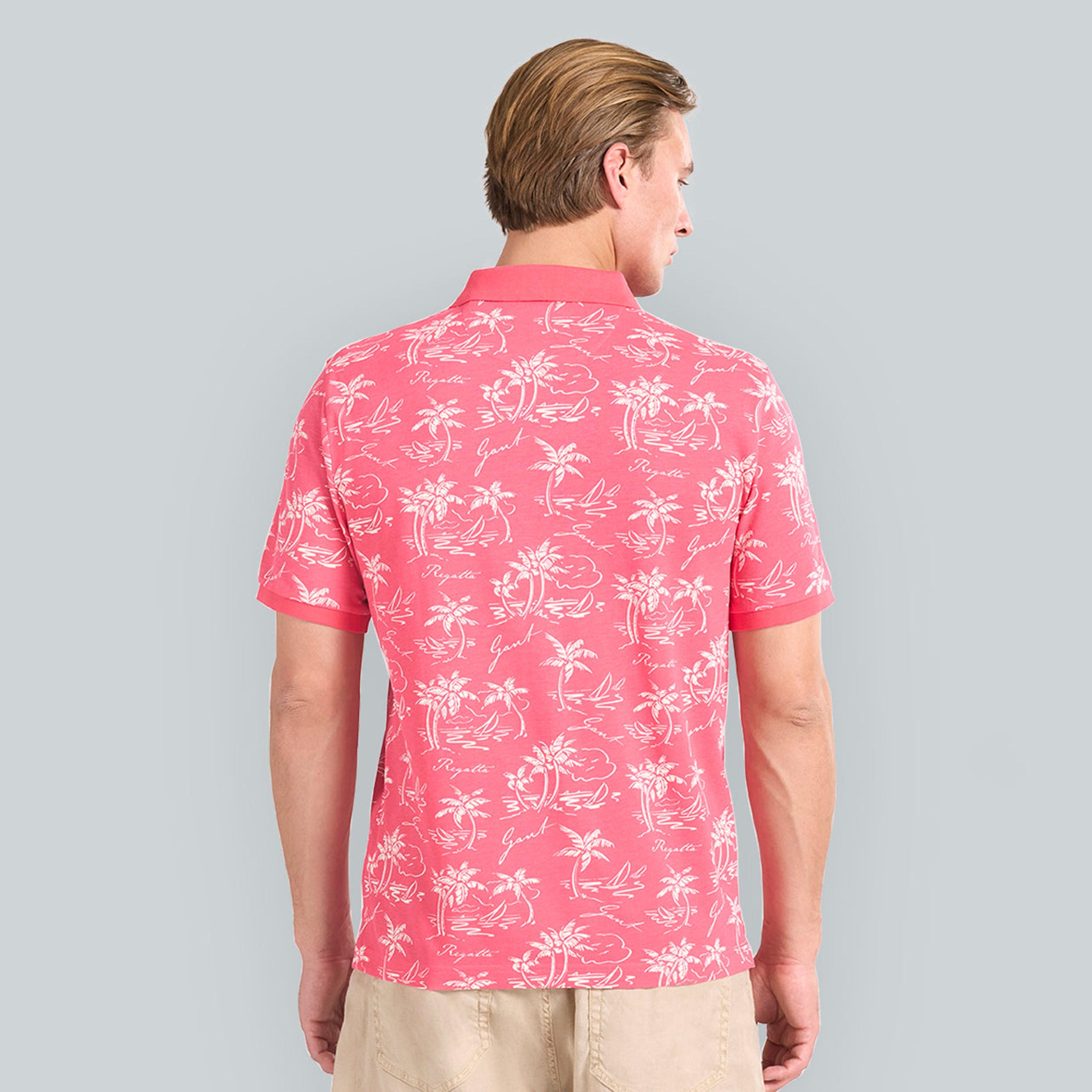 Gant Printed Regular Fit Short Sleeves Men's Polo T-Shirt-men-clothing-tshirtsandpolos-polos-image-4