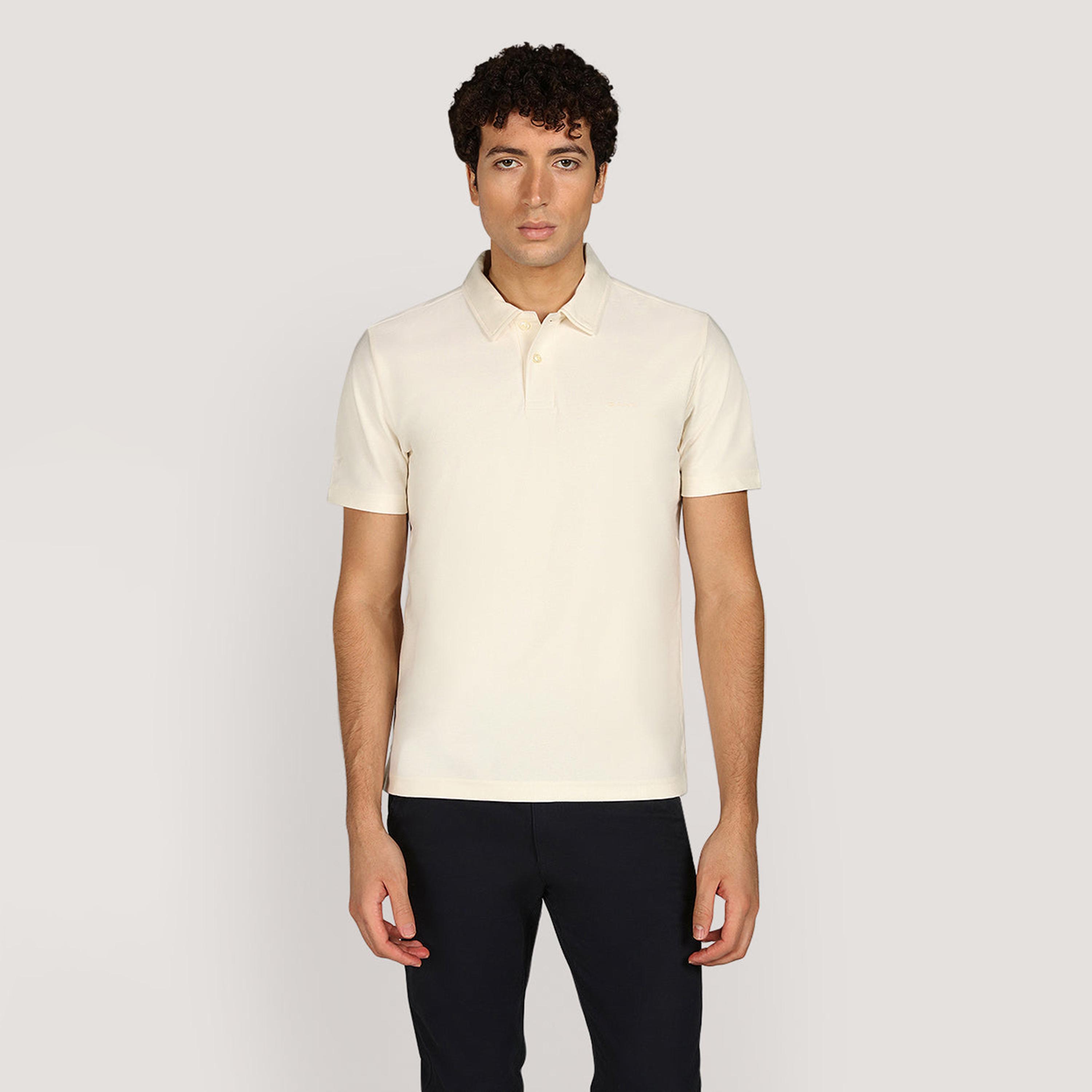 تي شيرت بولو رجالي سادة بأكمام قصيرة وياقة من جانت-men-clothing-tshirtsandpolos-polos-image-1