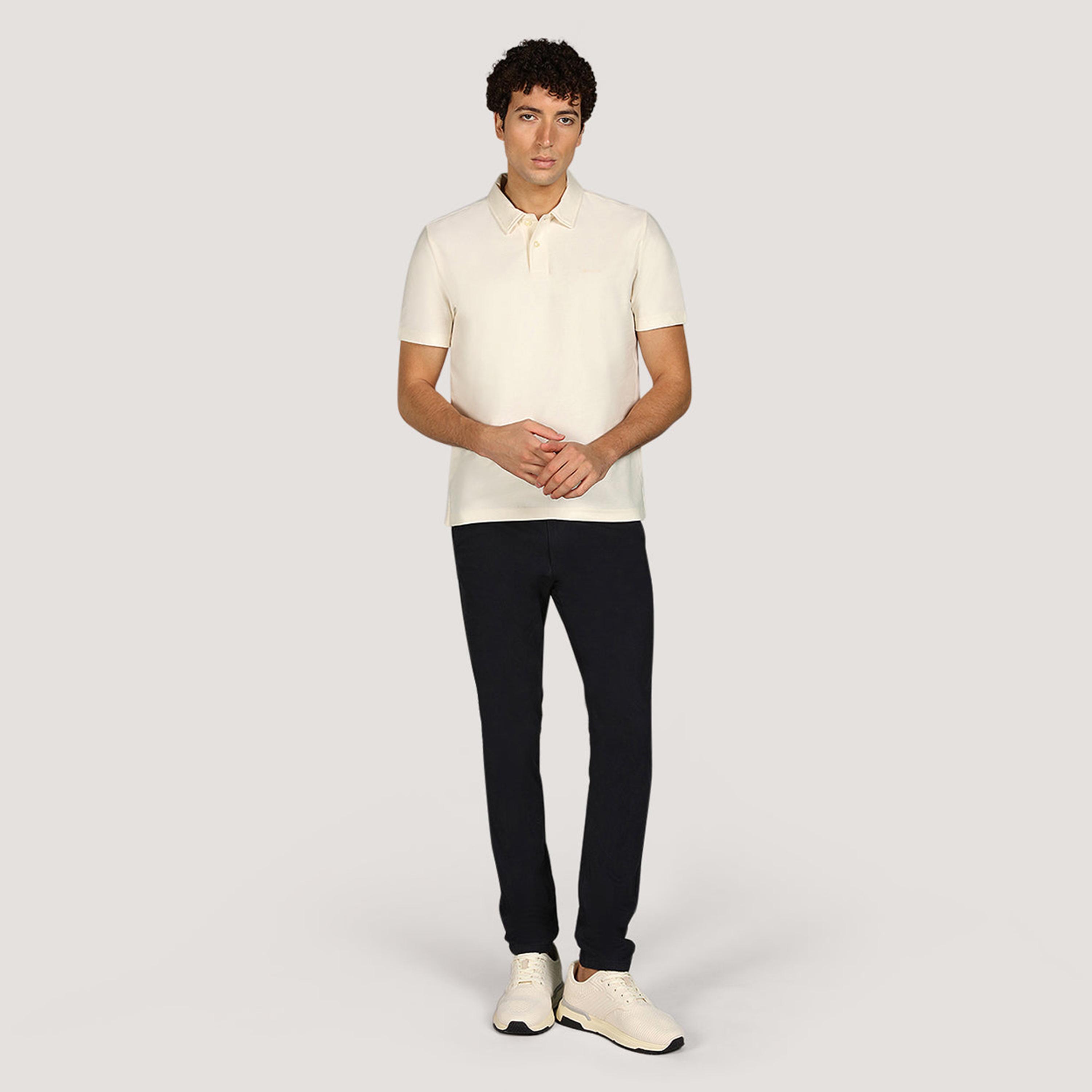 تي شيرت بولو رجالي سادة بأكمام قصيرة وياقة من جانت-men-clothing-tshirtsandpolos-polos-image-2