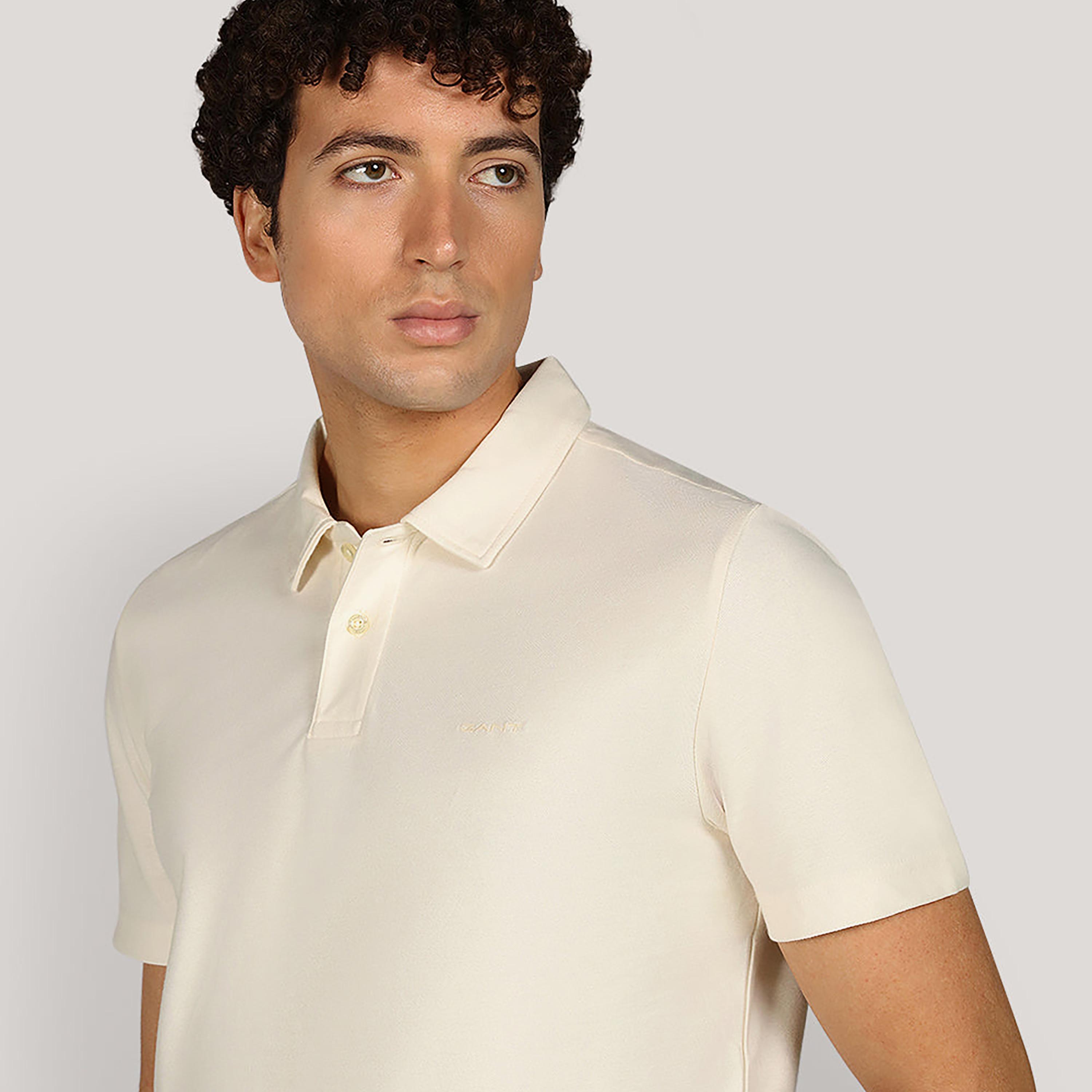 تي شيرت بولو رجالي سادة بأكمام قصيرة وياقة من جانت-men-clothing-tshirtsandpolos-polos-image-3