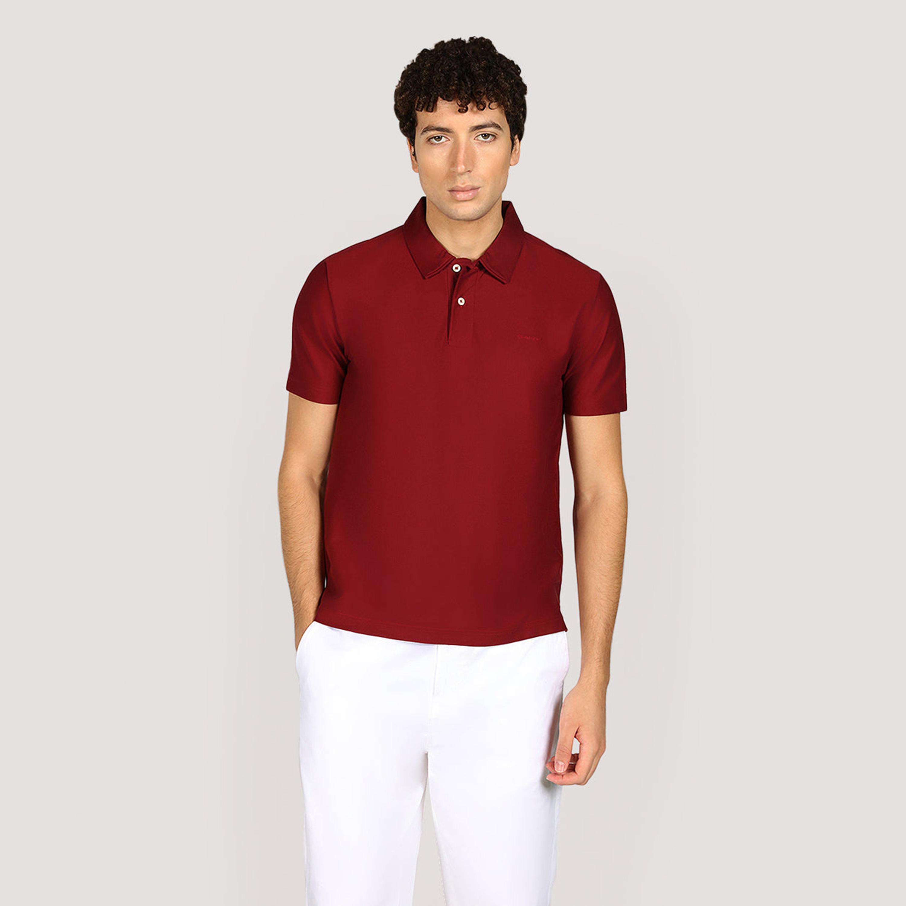 تي شيرت بولو رجالي سادة بأكمام قصيرة وياقة من جانت-men-clothing-tshirtsandpolos-polos-image-9