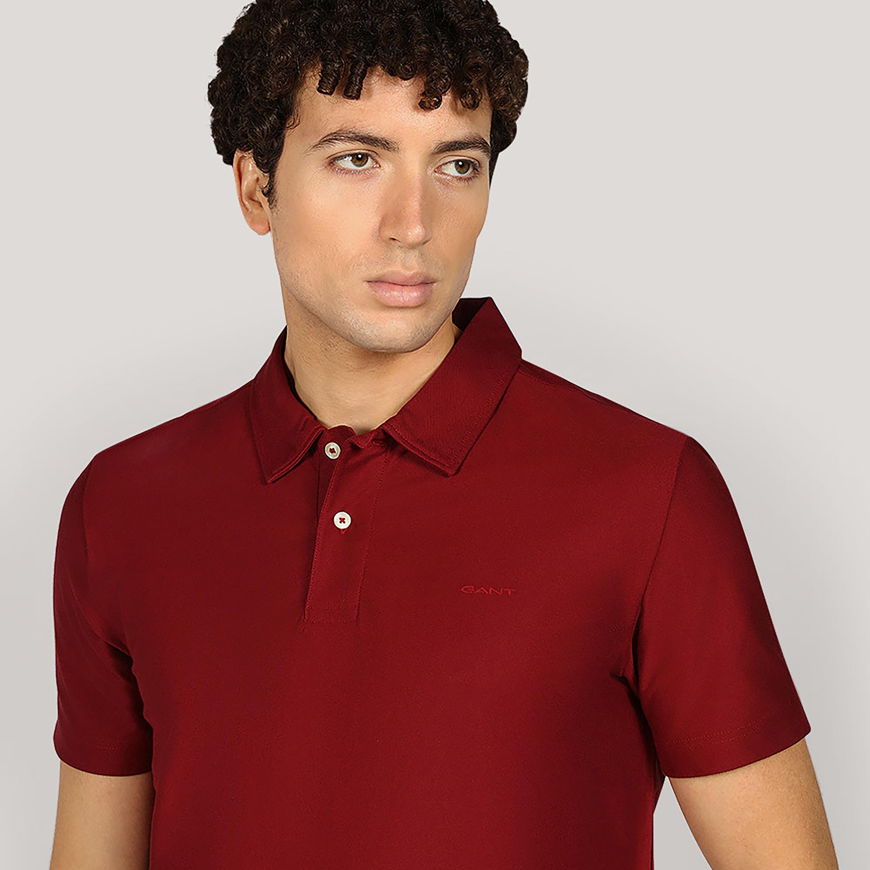 تي شيرت بولو رجالي سادة بأكمام قصيرة وياقة من جانت-men-clothing-tshirtsandpolos-polos-image-11