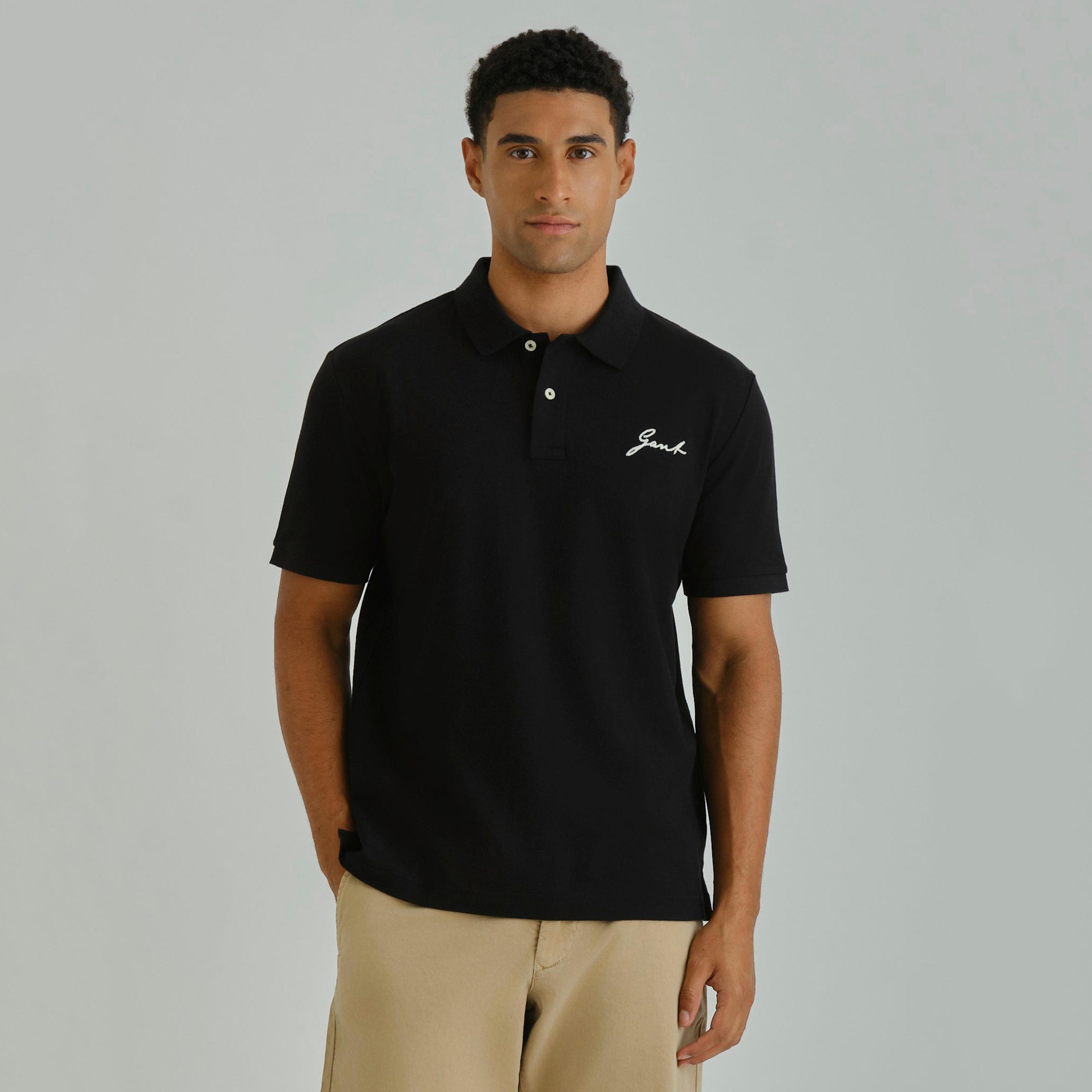 Gant Plain Collared Short Sleeves Men's Polo T-Shirt-men-clothing-tshirtsandpolos-polos-image-1