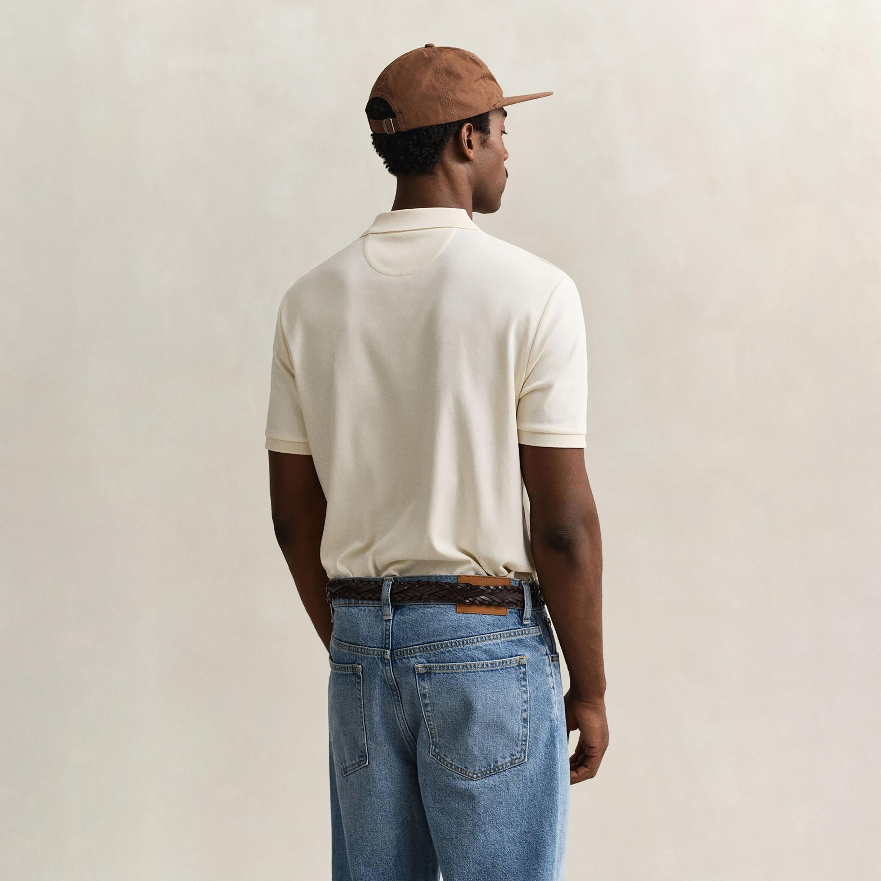 تي شيرت بولو رجالي مخطط بأكمام قصيرة وياقة من جانت-men-clothing-tshirtsandpolos-polos-image-4