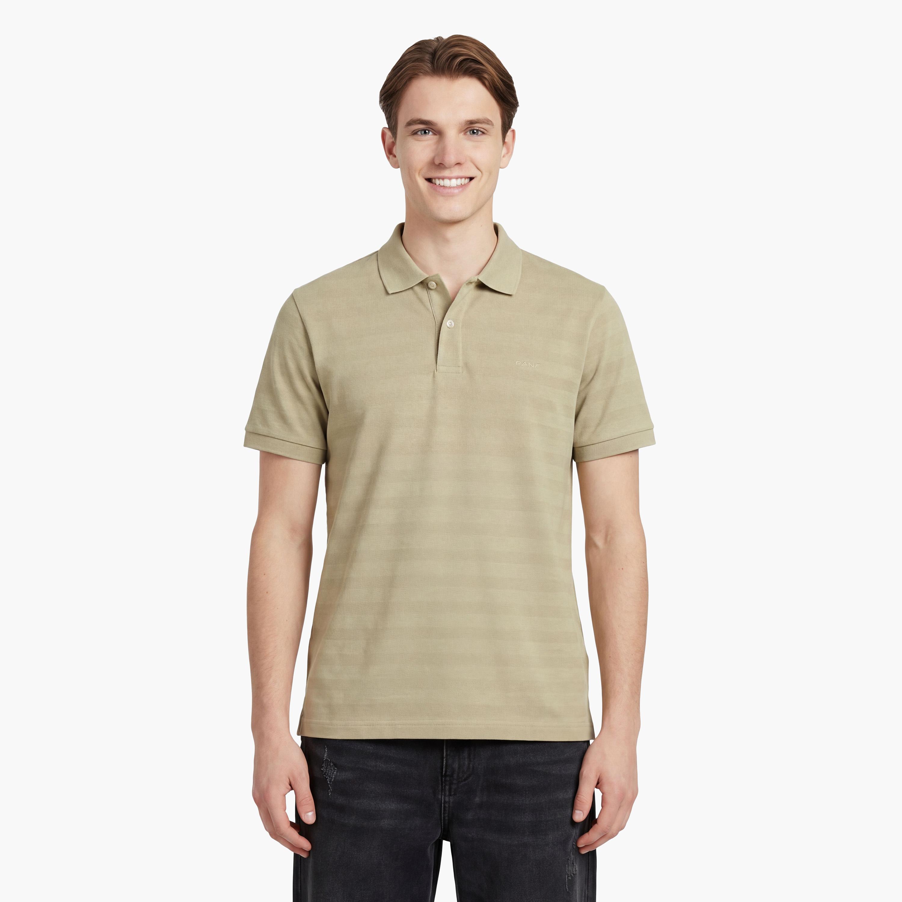 تي شيرت بولو رجالي بأكمام قصيرة وياقة بياقة بتصميم مخطط بارز من جانت-men-clothing-tshirtsandpolos-polos-image-6