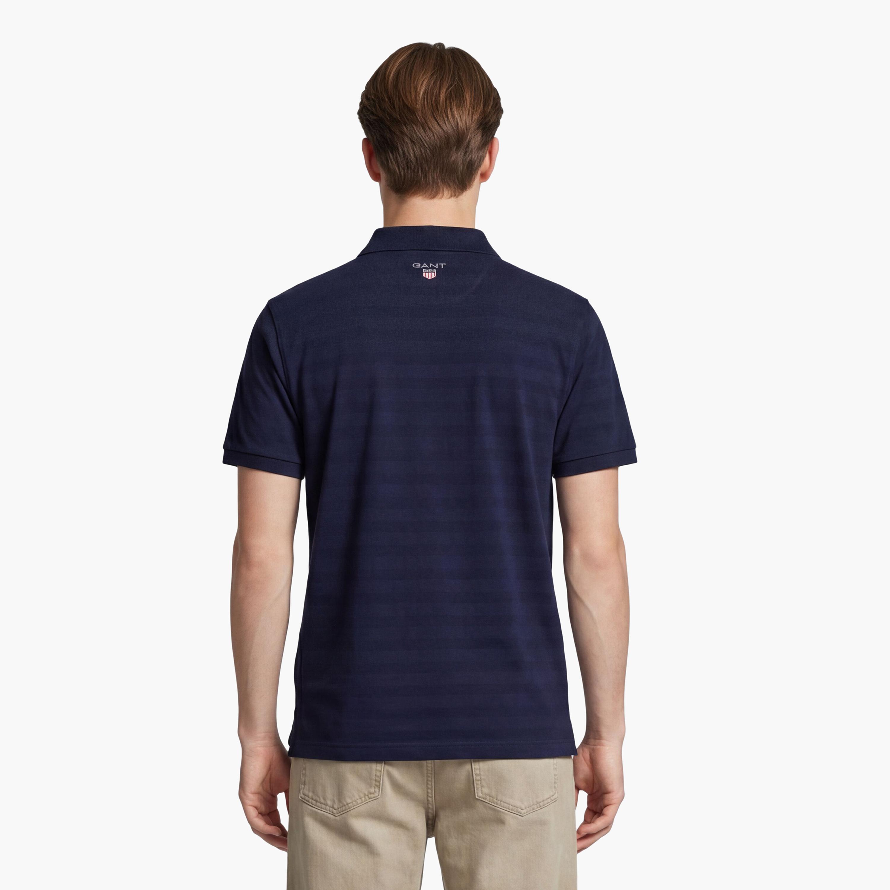 تي شيرت بولو رجالي بأكمام قصيرة وياقة بياقة بتصميم مخطط بارز من جانت-men-clothing-tshirtsandpolos-polos-image-21