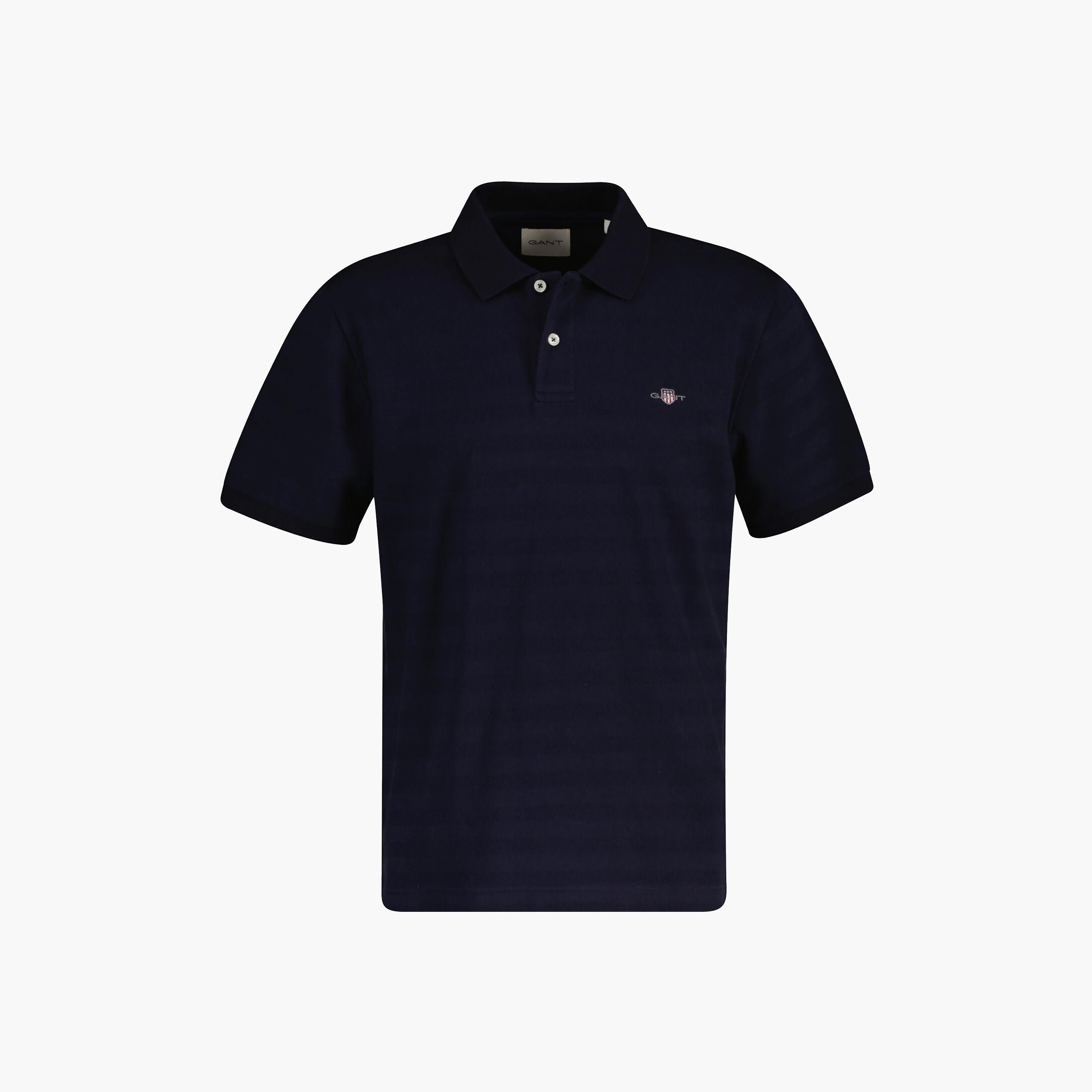 Gant Texture Striped Collared Short Sleeves Men's Polo T-Shirt-men-clothing-tshirtsandpolos-polos-image-5