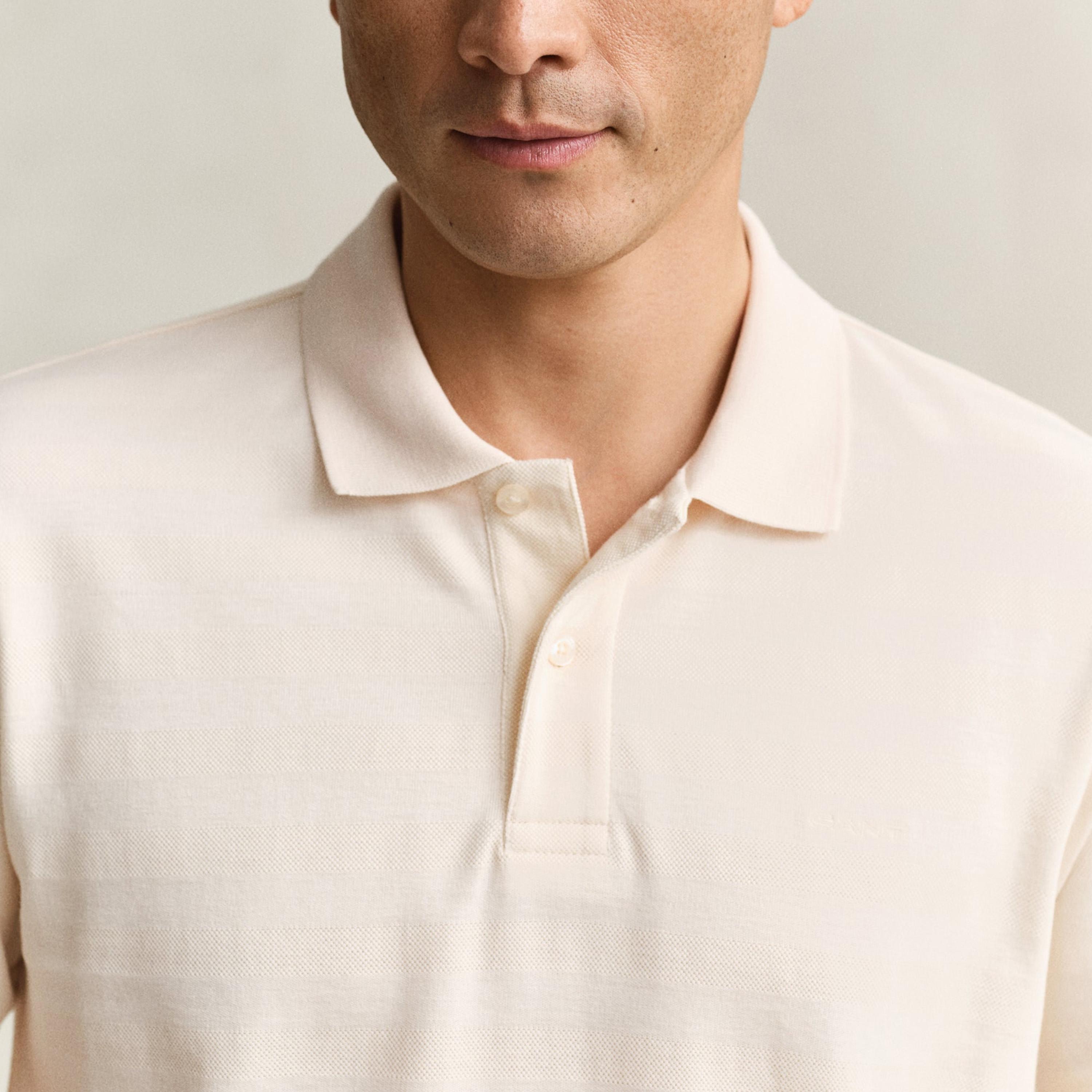 تي شيرت بولو رجالي بأكمام قصيرة وياقة بياقة بتصميم مخطط بارز من جانت-men-clothing-tshirtsandpolos-polos-image-3