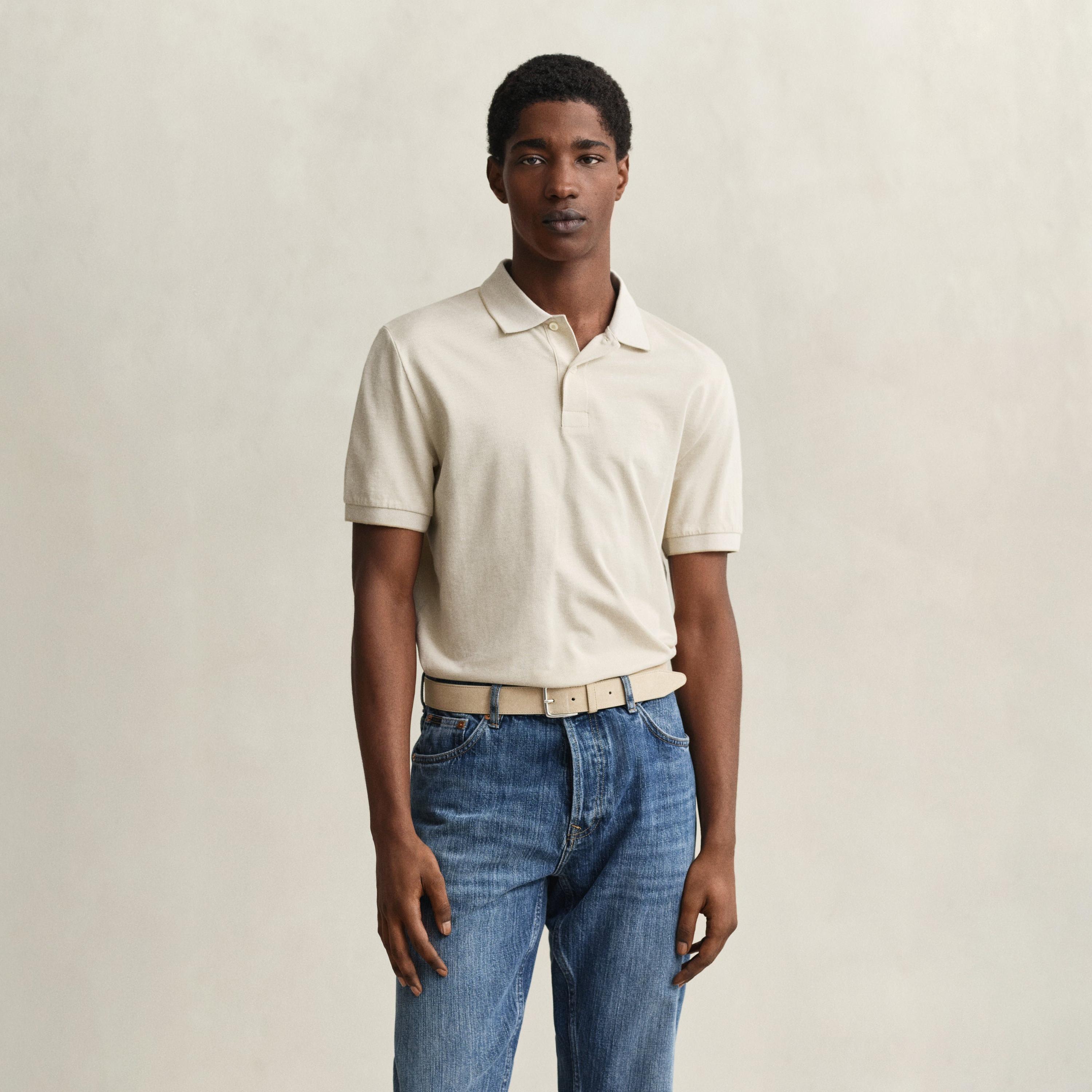 Gant Plain Collared Short Sleeves Men's Polo T-Shirt-men-clothing-tshirtsandpolos-polos-image-1