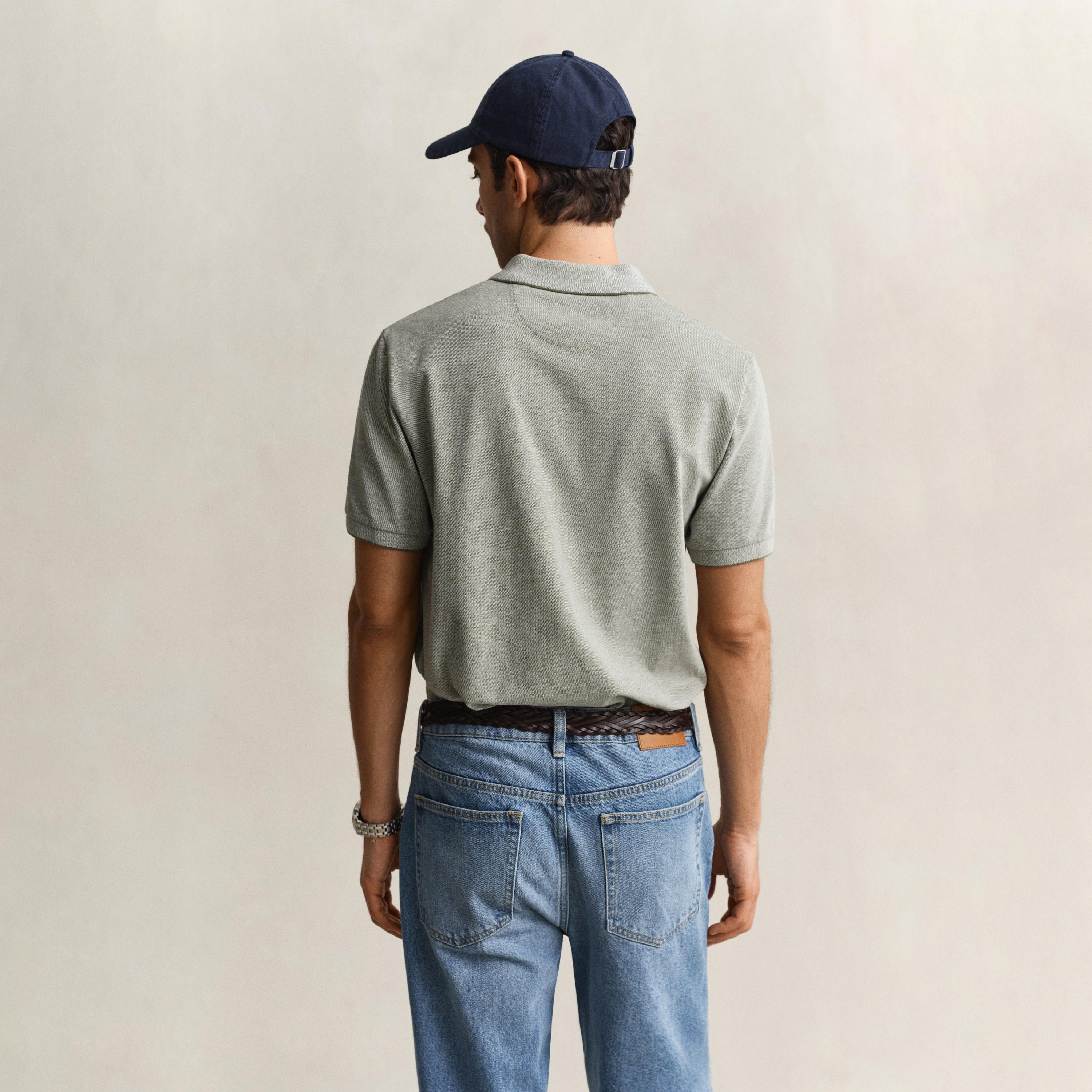 تي شيرت بولو رجالي سادة بأكمام قصيرة وياقة من جانت-men-clothing-tshirtsandpolos-polos-image-9