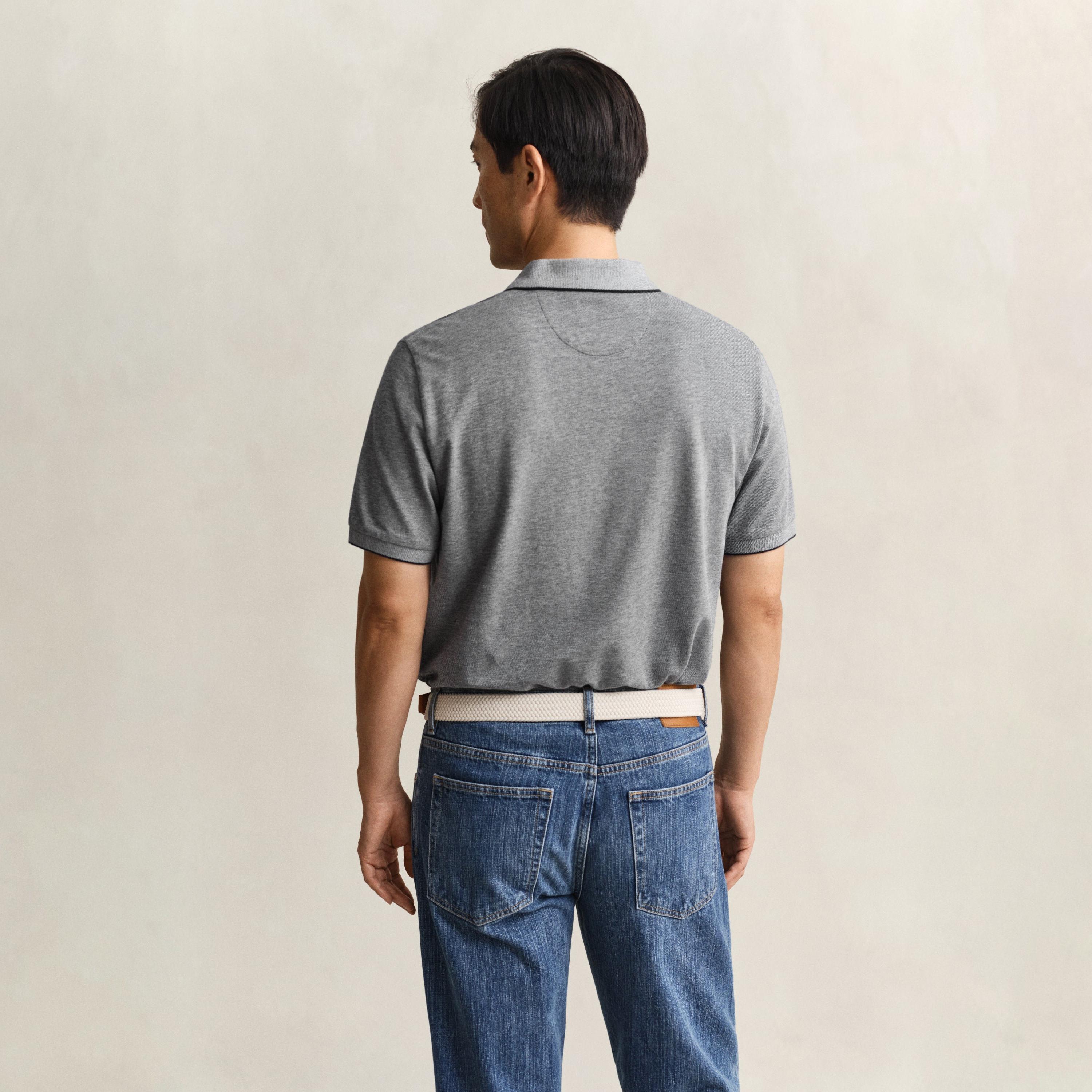 تي شيرت بولو رجالي سادة بأكمام قصيرة وياقة من جانت-men-clothing-tshirtsandpolos-polos-image-14